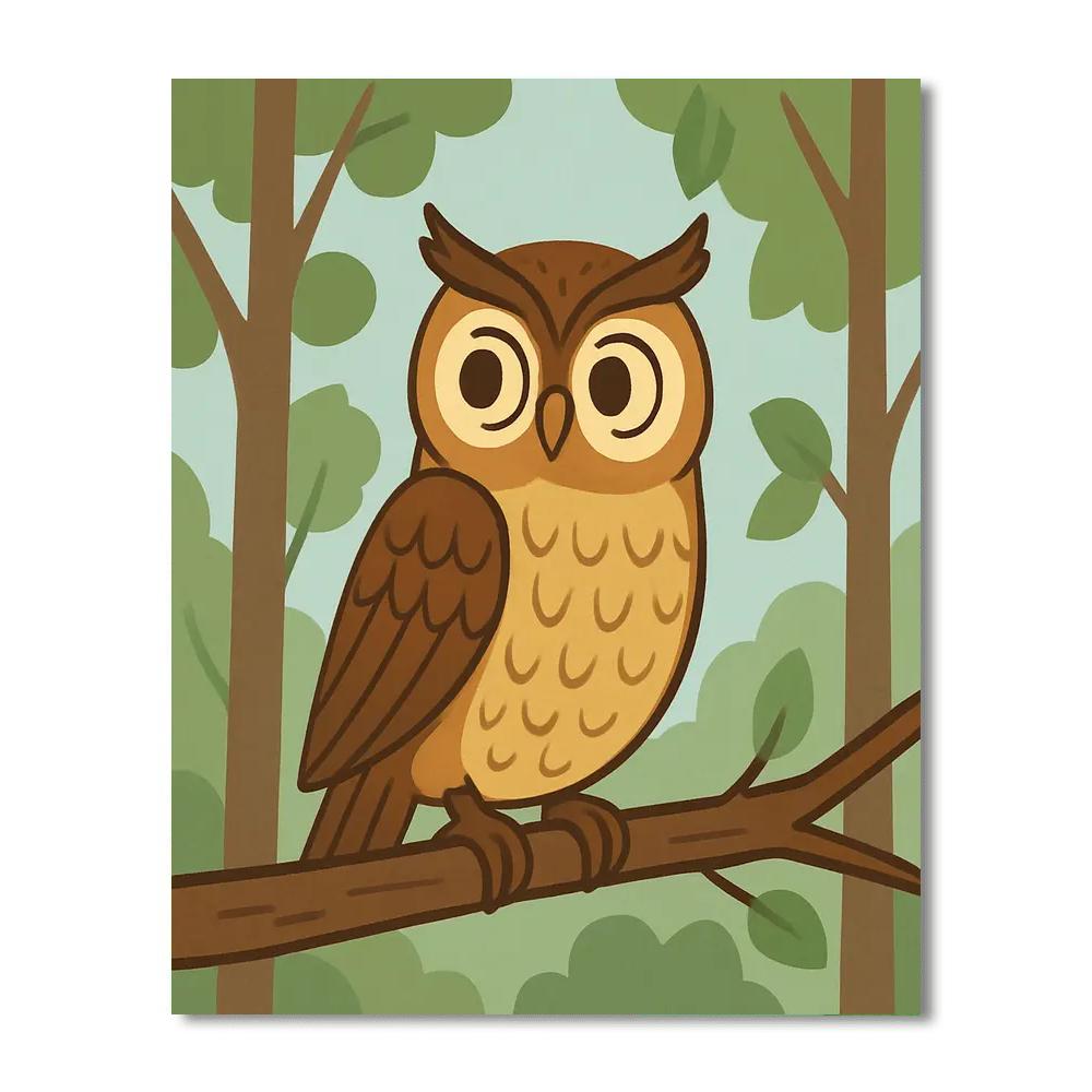 Wise Owl's Forest DIY Paint By Numbers