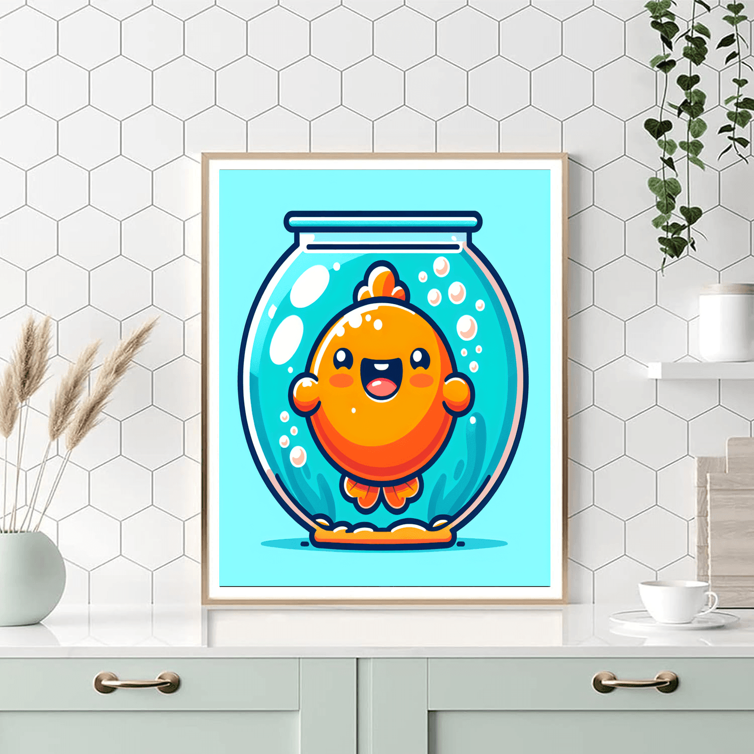 Glittery Goldfish Paint By Color