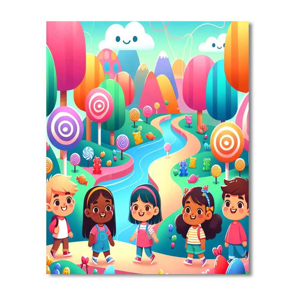 Exploration In Candyland Painting By Numbers Kit