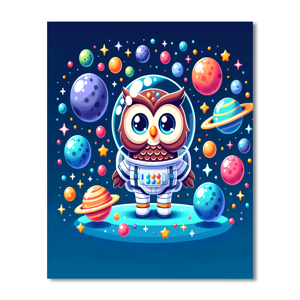 Space Explorer Owl Paint By Numbers