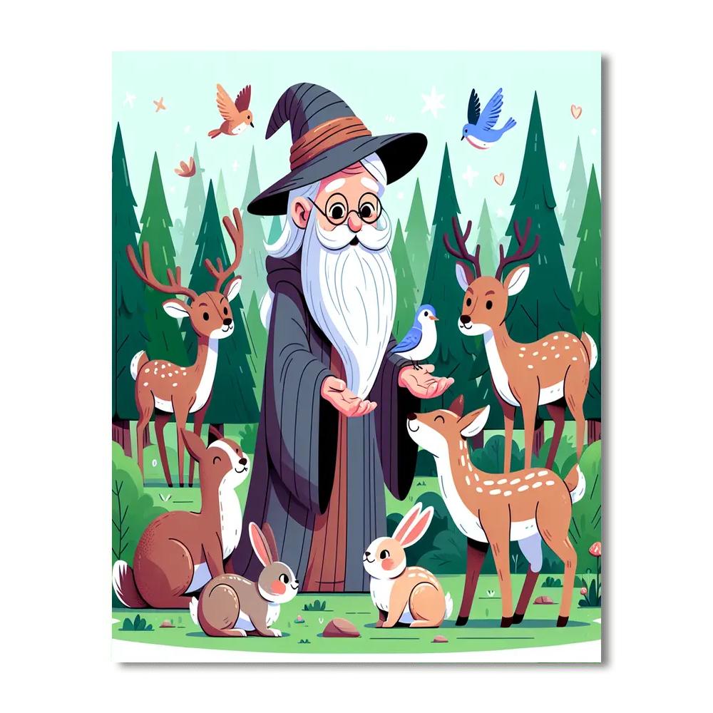 Wizard's Forest Friends Painting By Numbers Kit