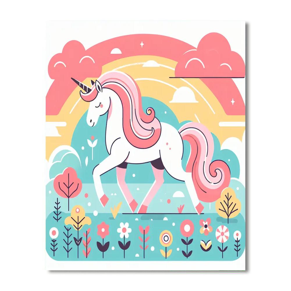 Mystic Unicorn Journey Number Painting