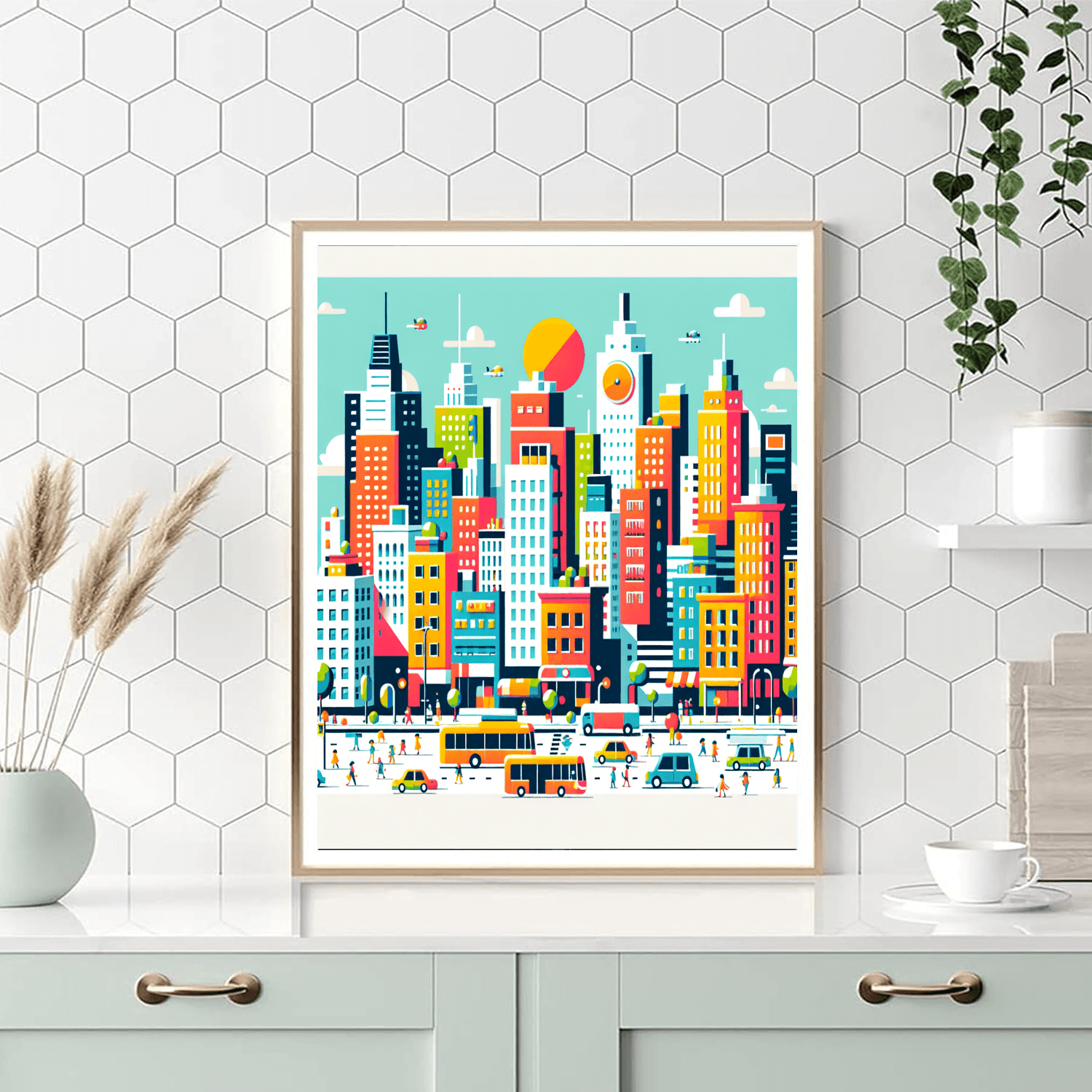 Urban Cityscape Adventure Paint By Numbers Art