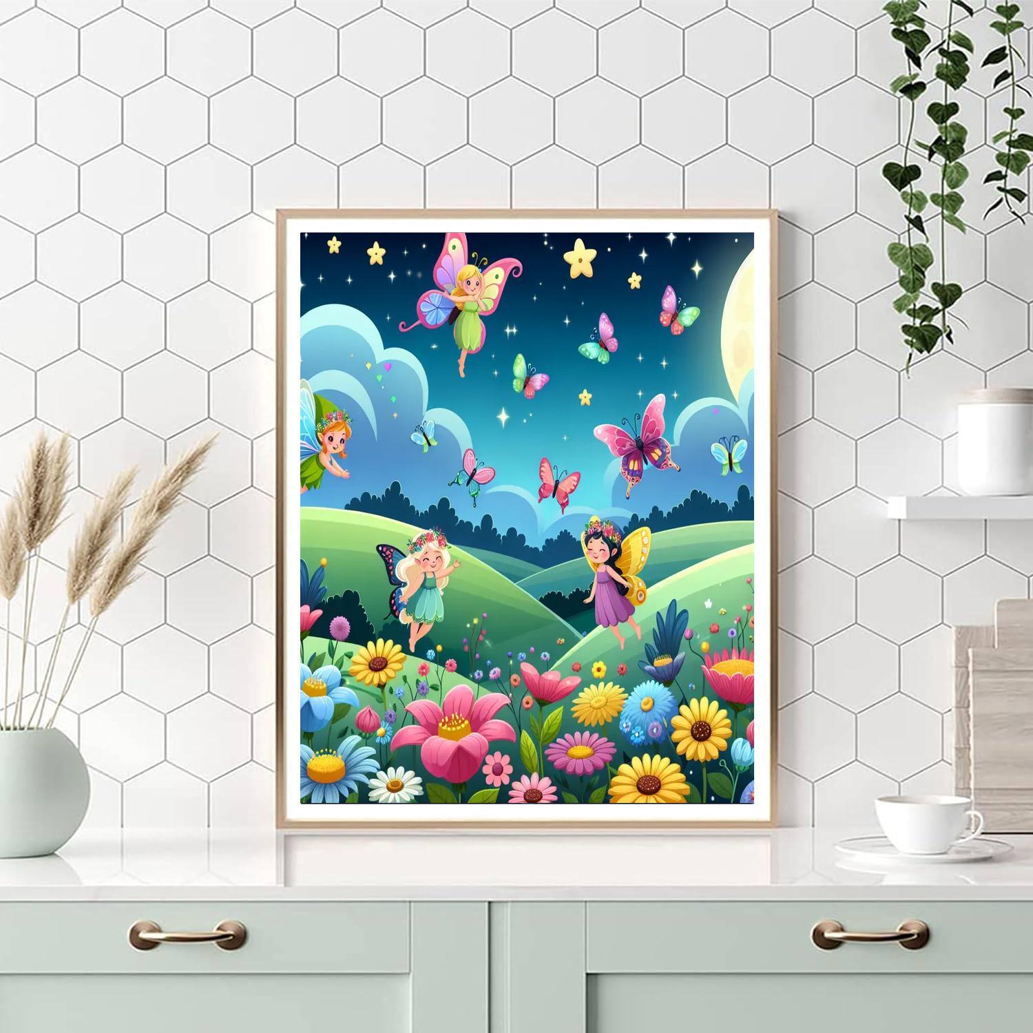 Fairytale Butterfly Meadow Painting By Numbers Kit