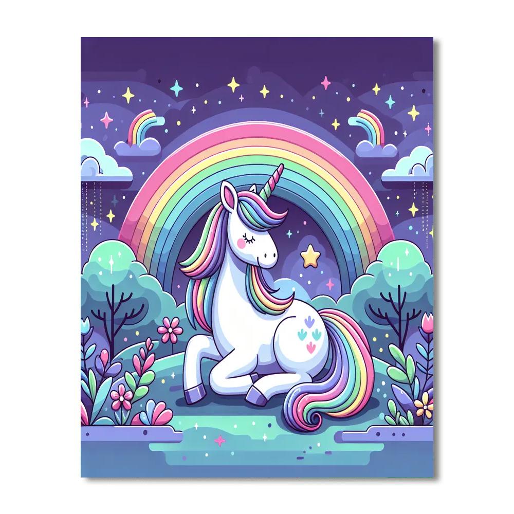 Magic Unicorn Fantasy Painting By Numbers Kit