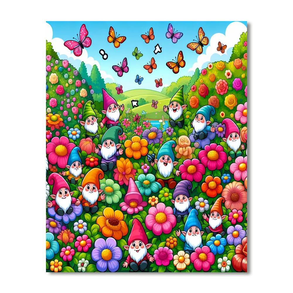 Enchanted Garden Friends Paint By Color