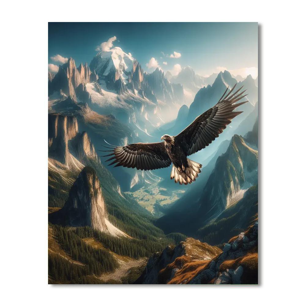 Eagle's Soaring Freedom Painting By Numbers Kit