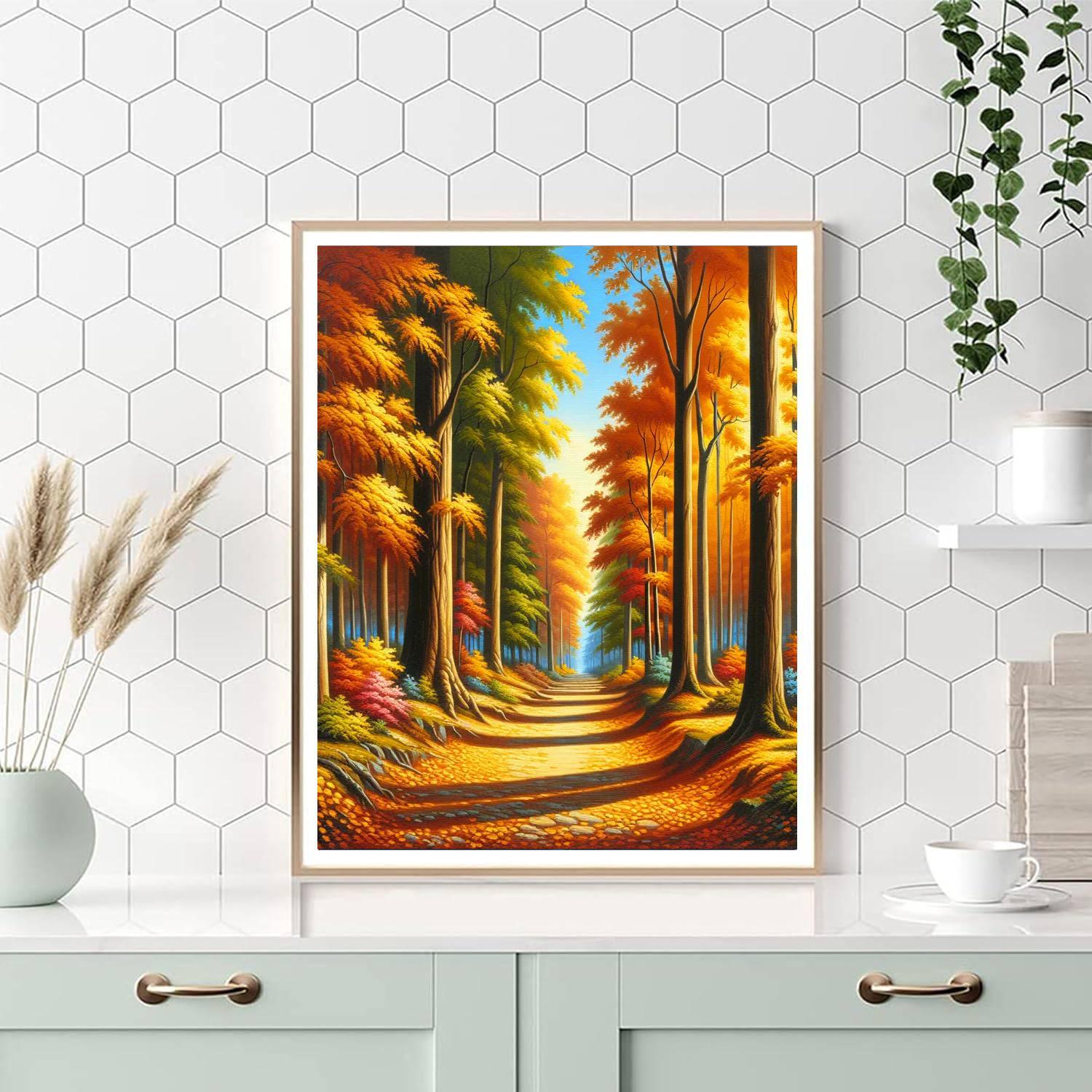 Autumn Splendor Trail Paint By Numbers Art