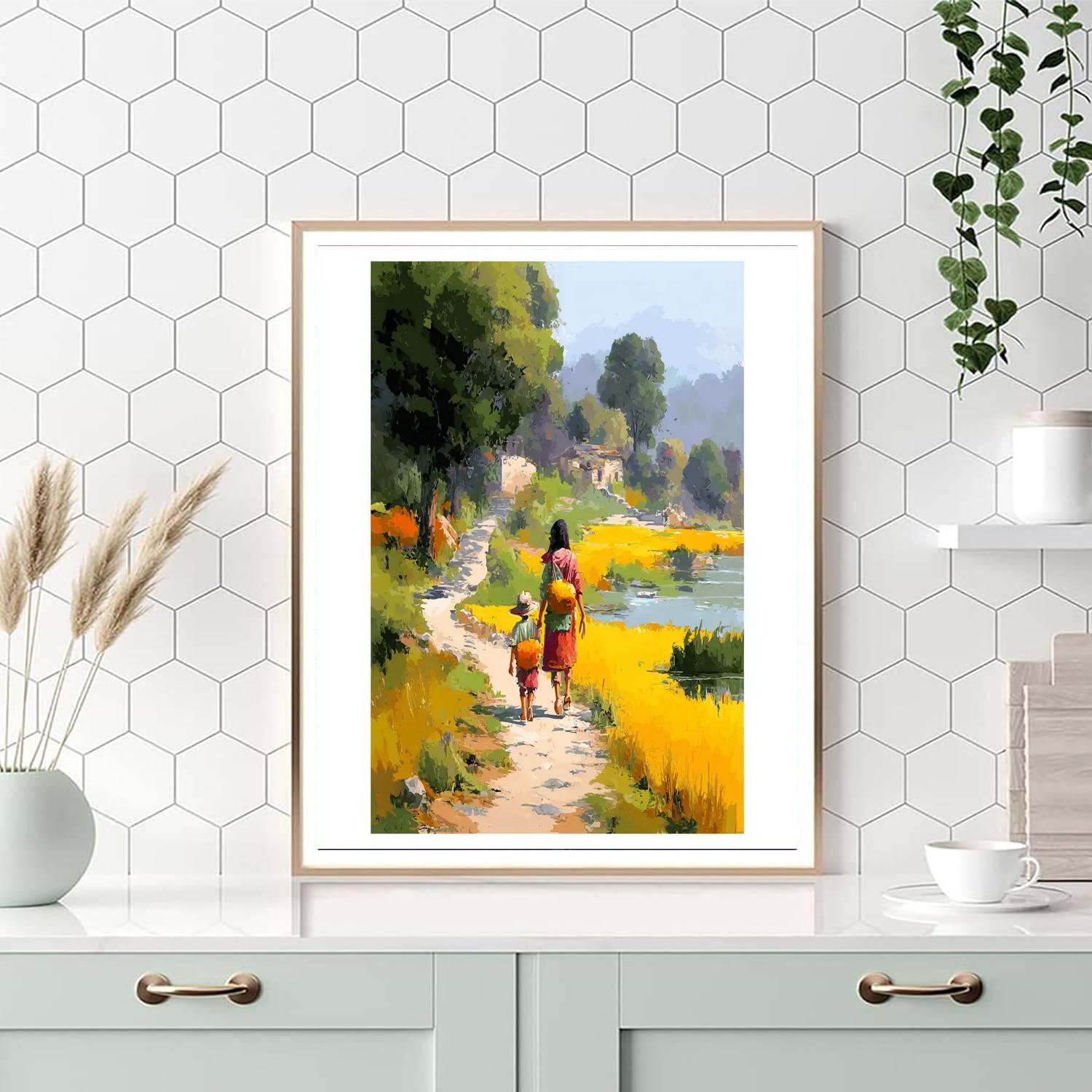 Together On A Country Path Painting Number Kit