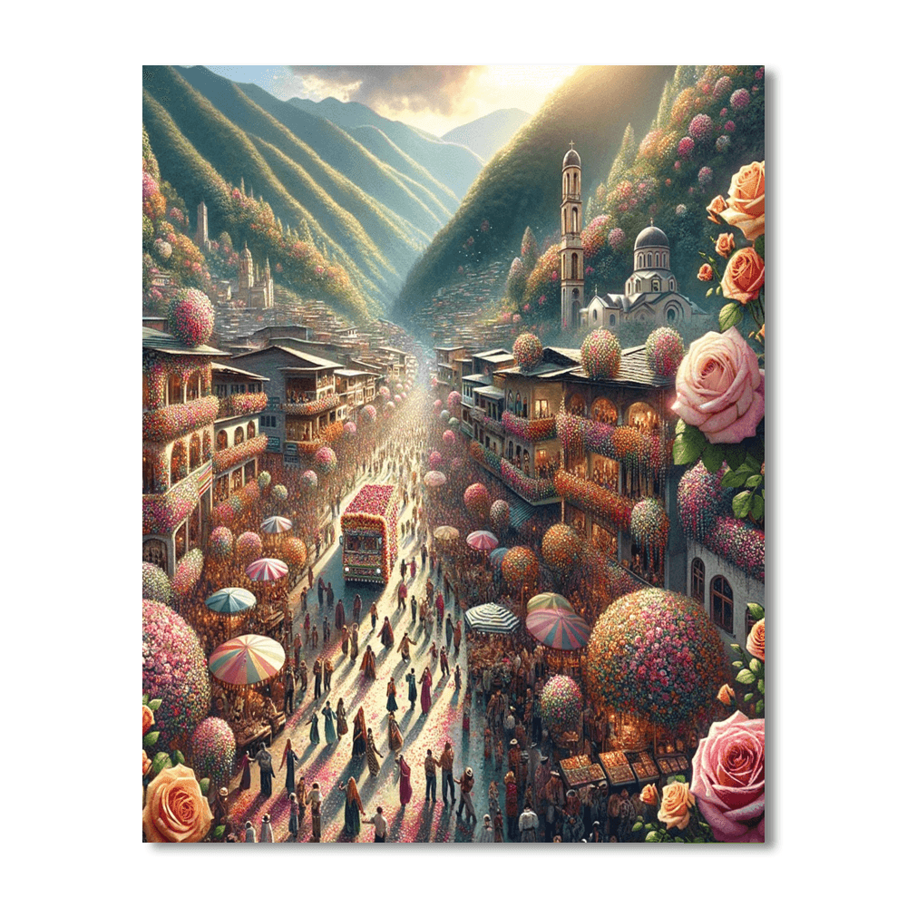 Festival Of Roses - Morocco Number Painting