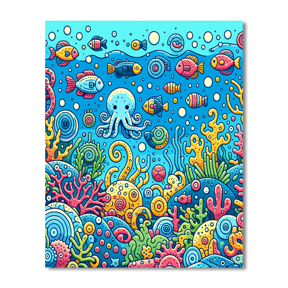 Underwater Discovery: Marine Wonders Paint By Numbers Kits