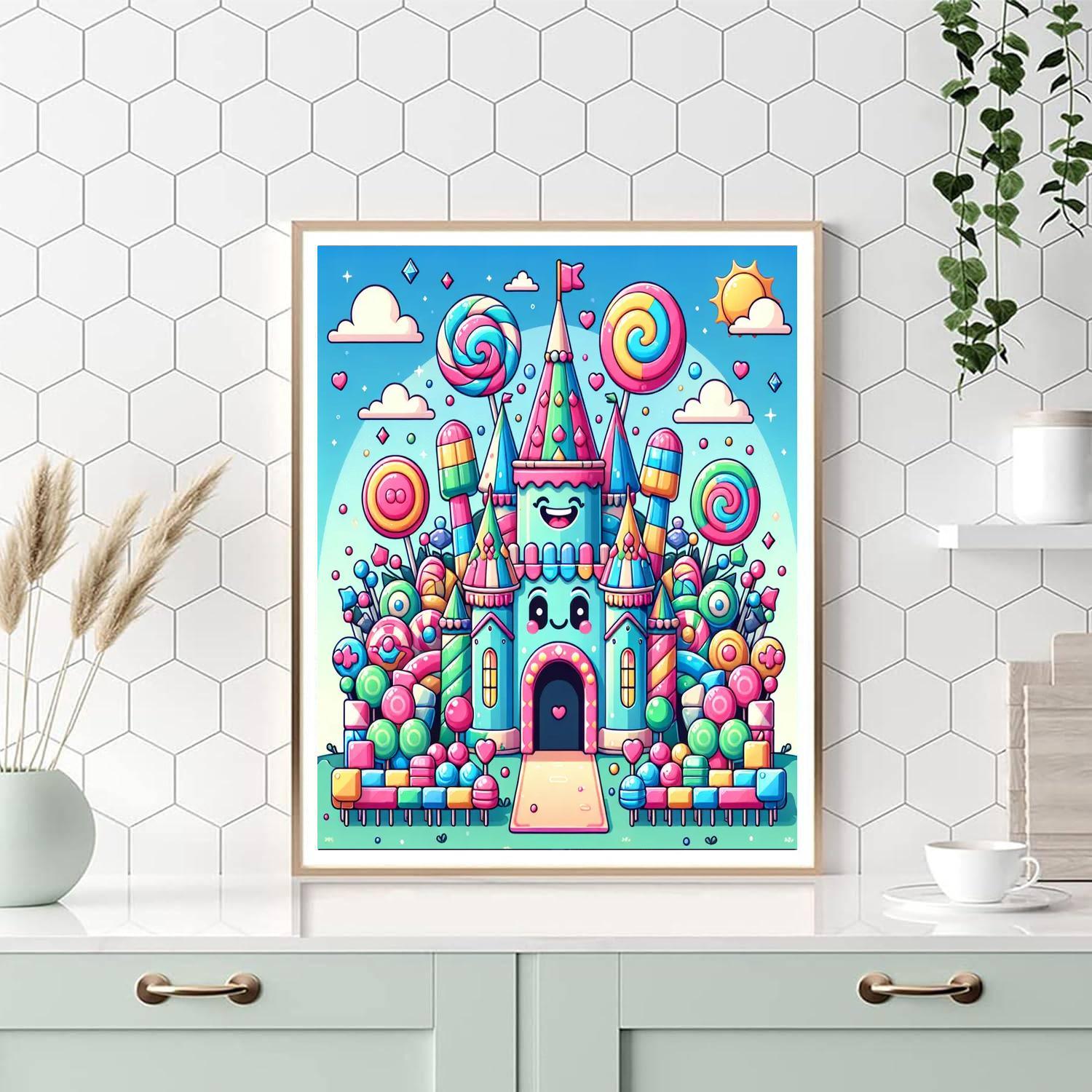 Bouncy Candy Castle DIY Paint By Numbers