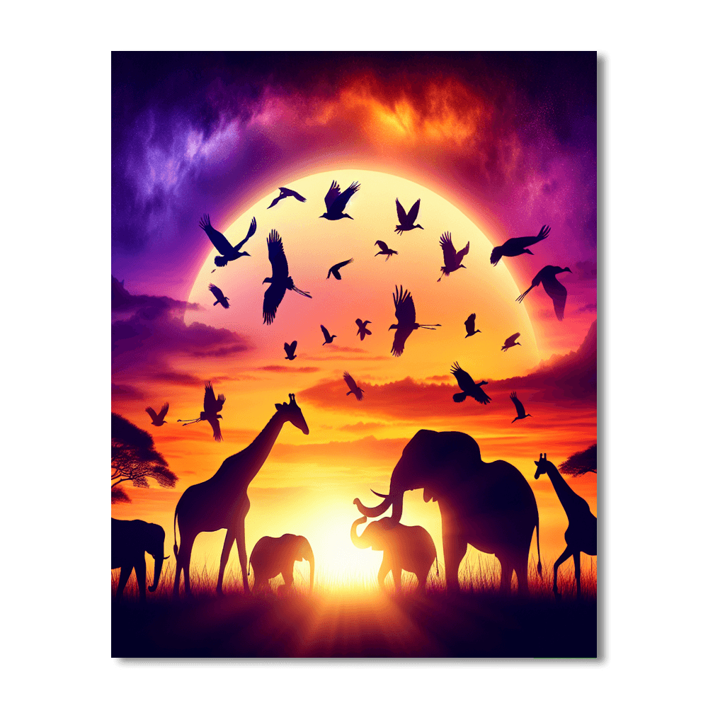 Colorful Wildlife Encounter Painting Number Kit