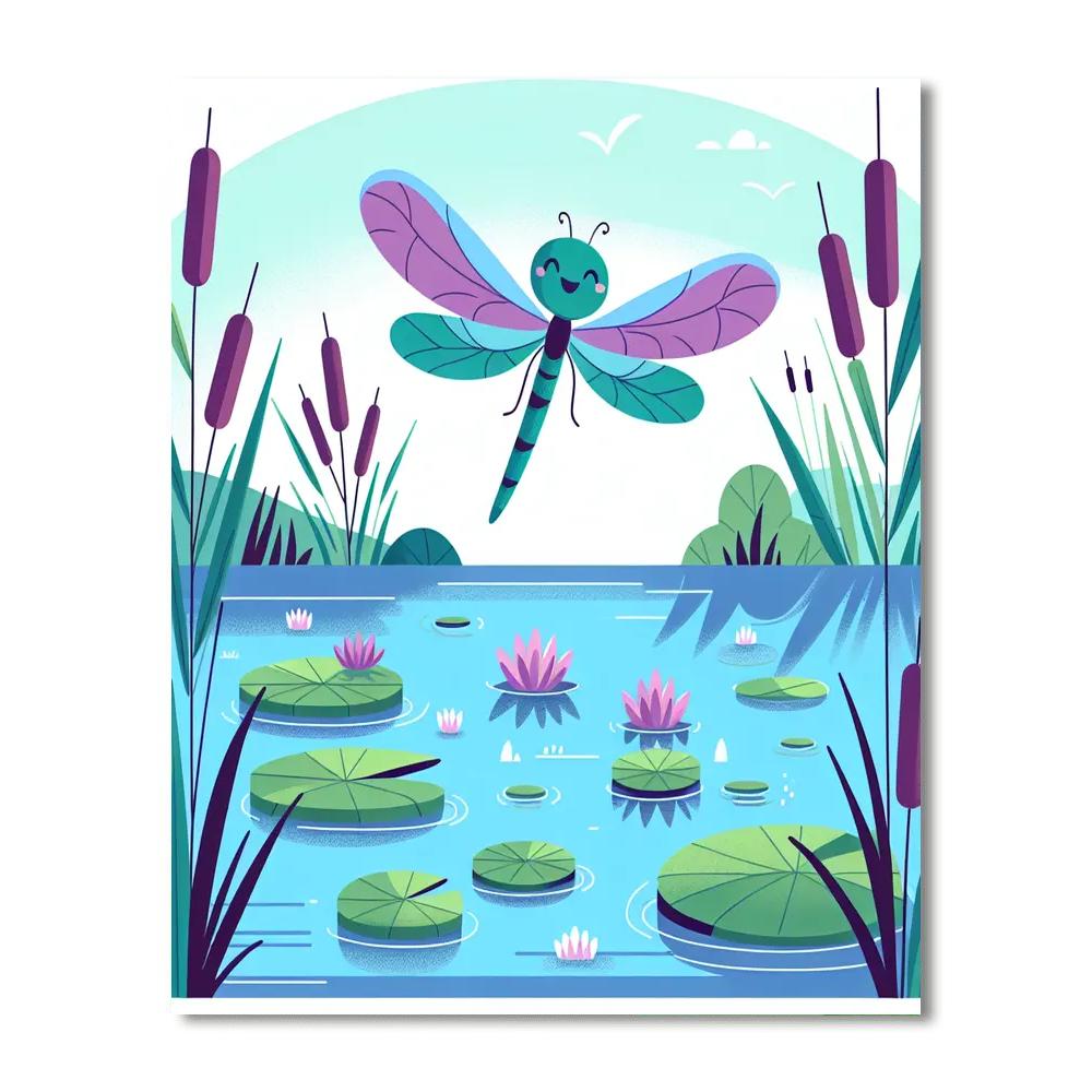 Dragonfly's Pond Adventure Painting By Numbers Kit