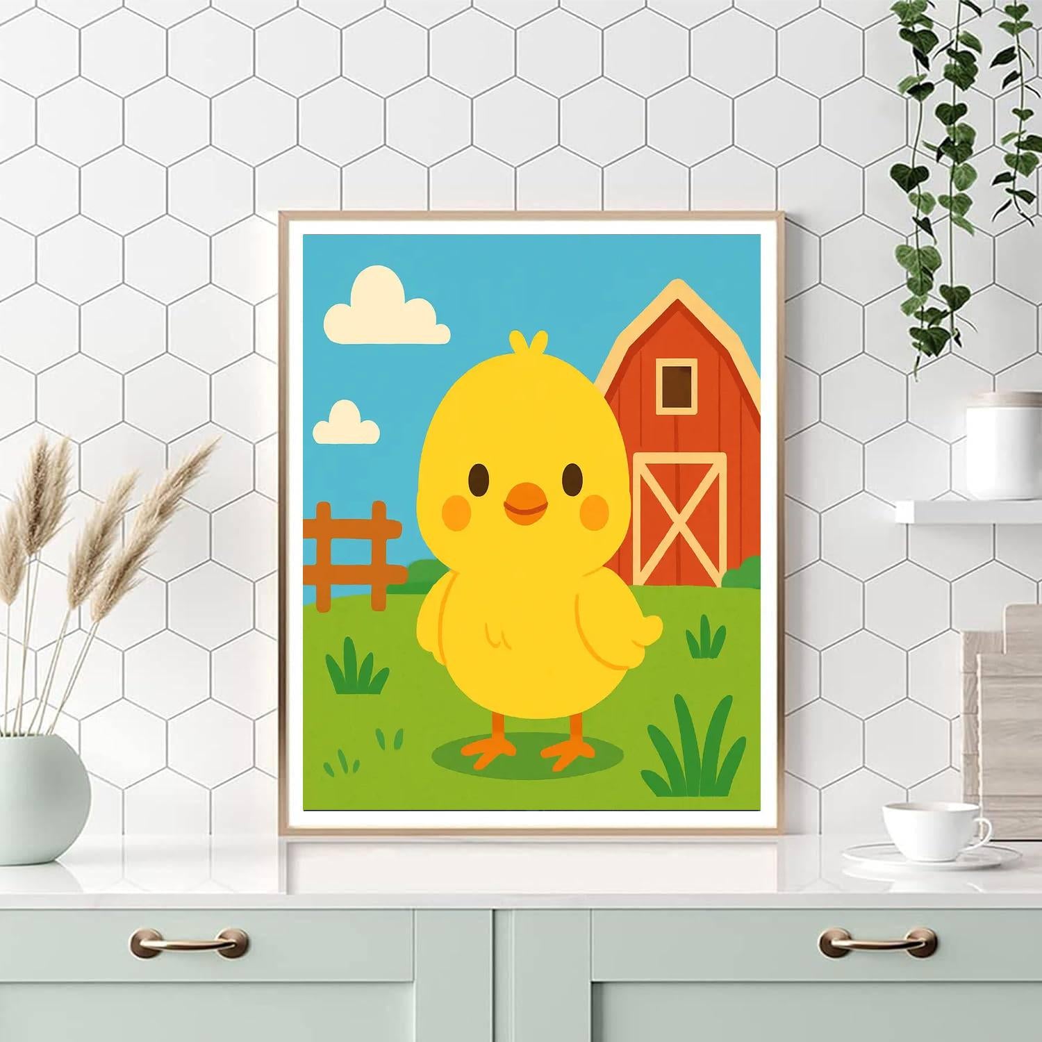 Charming Chick's Farmyard DIY Paint By Numbers
