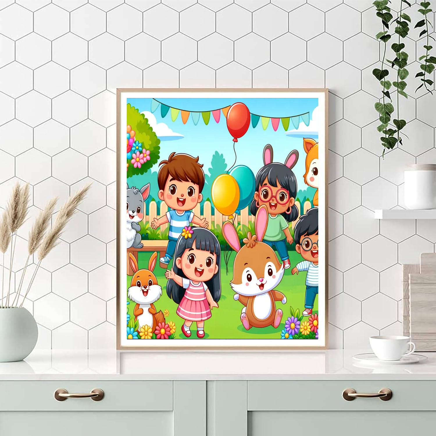 The Happy Garden Party DIY Paint By Numbers