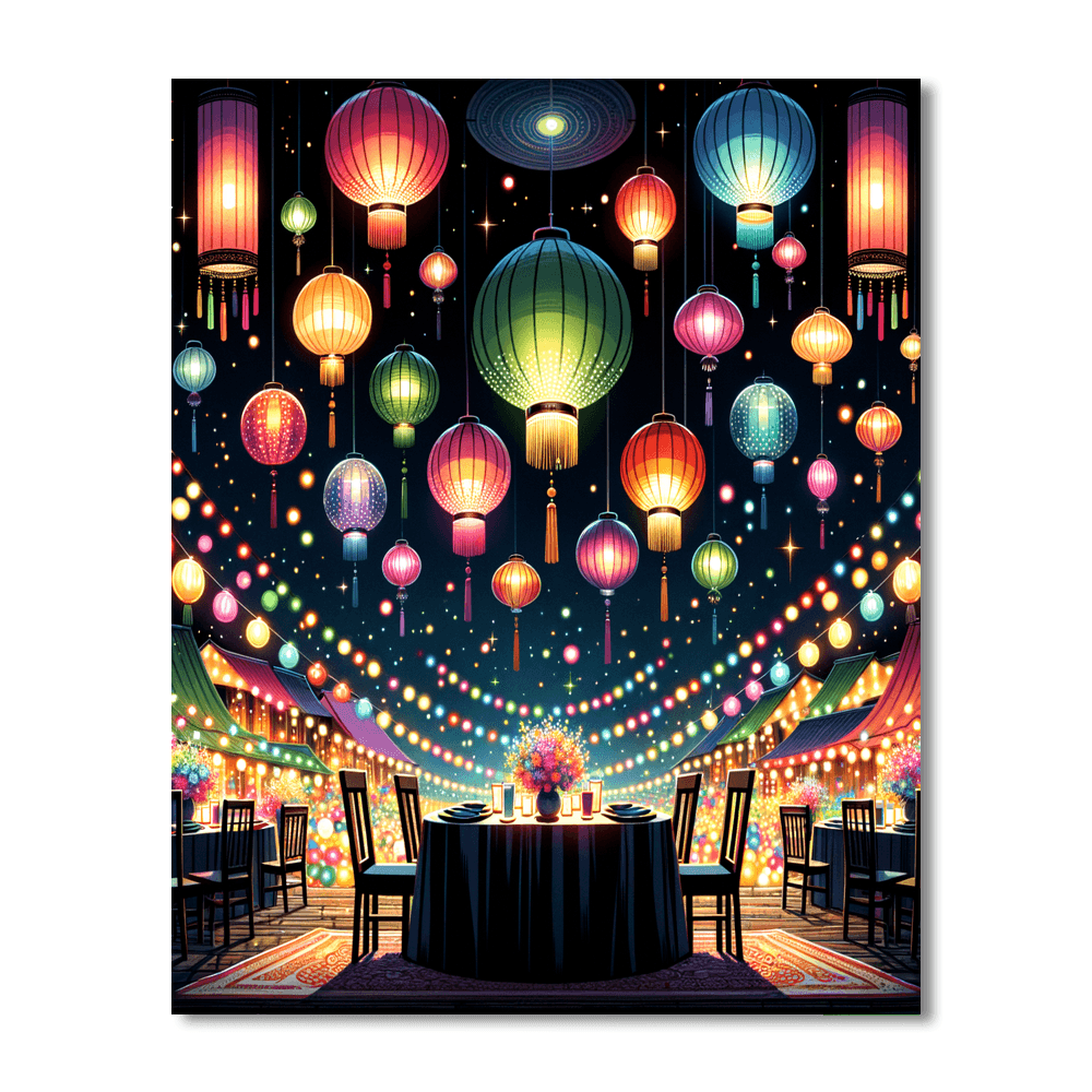 Colorful Festival Of Lights DIY Paint By Numbers