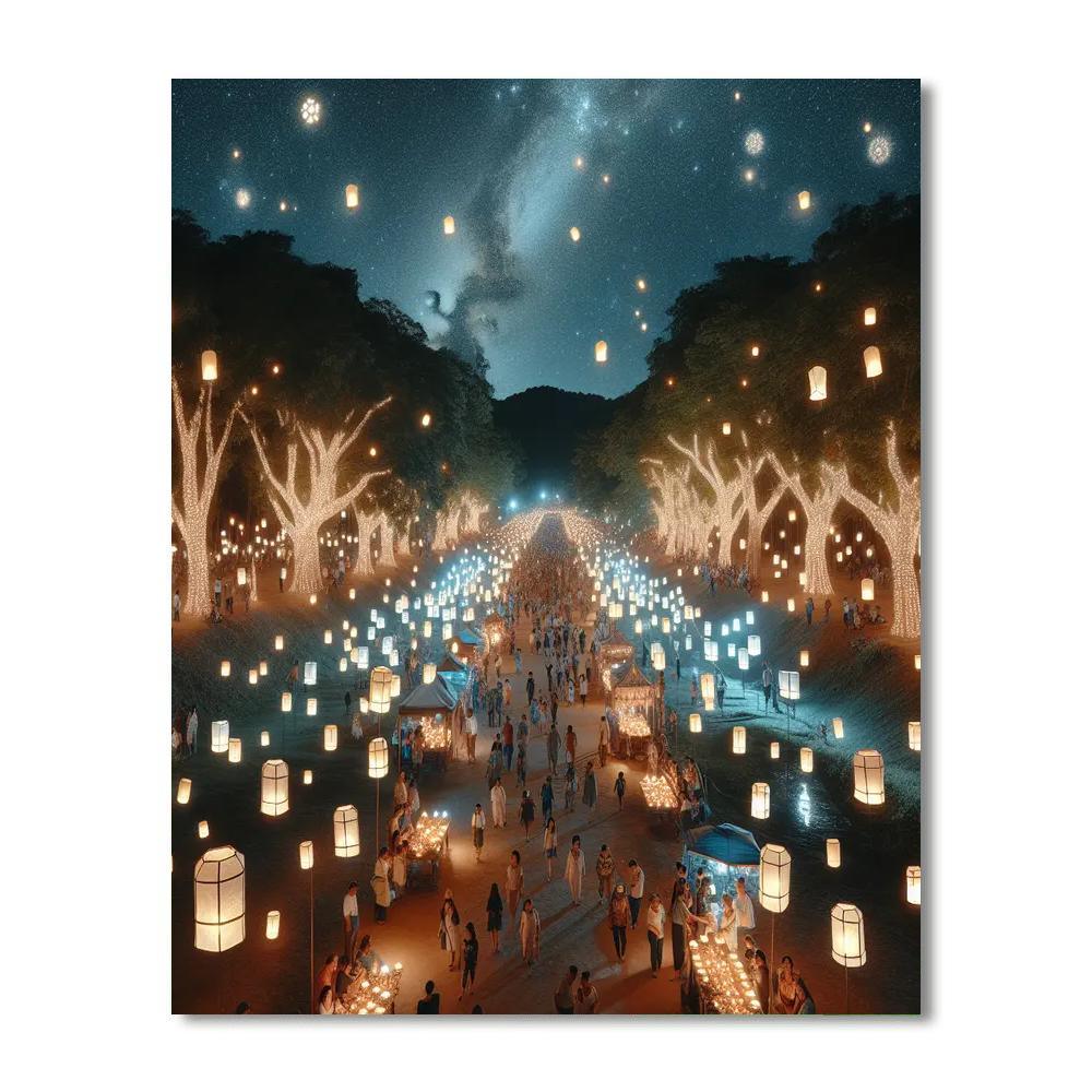 Luminaria Festival Paint By Numbers Art