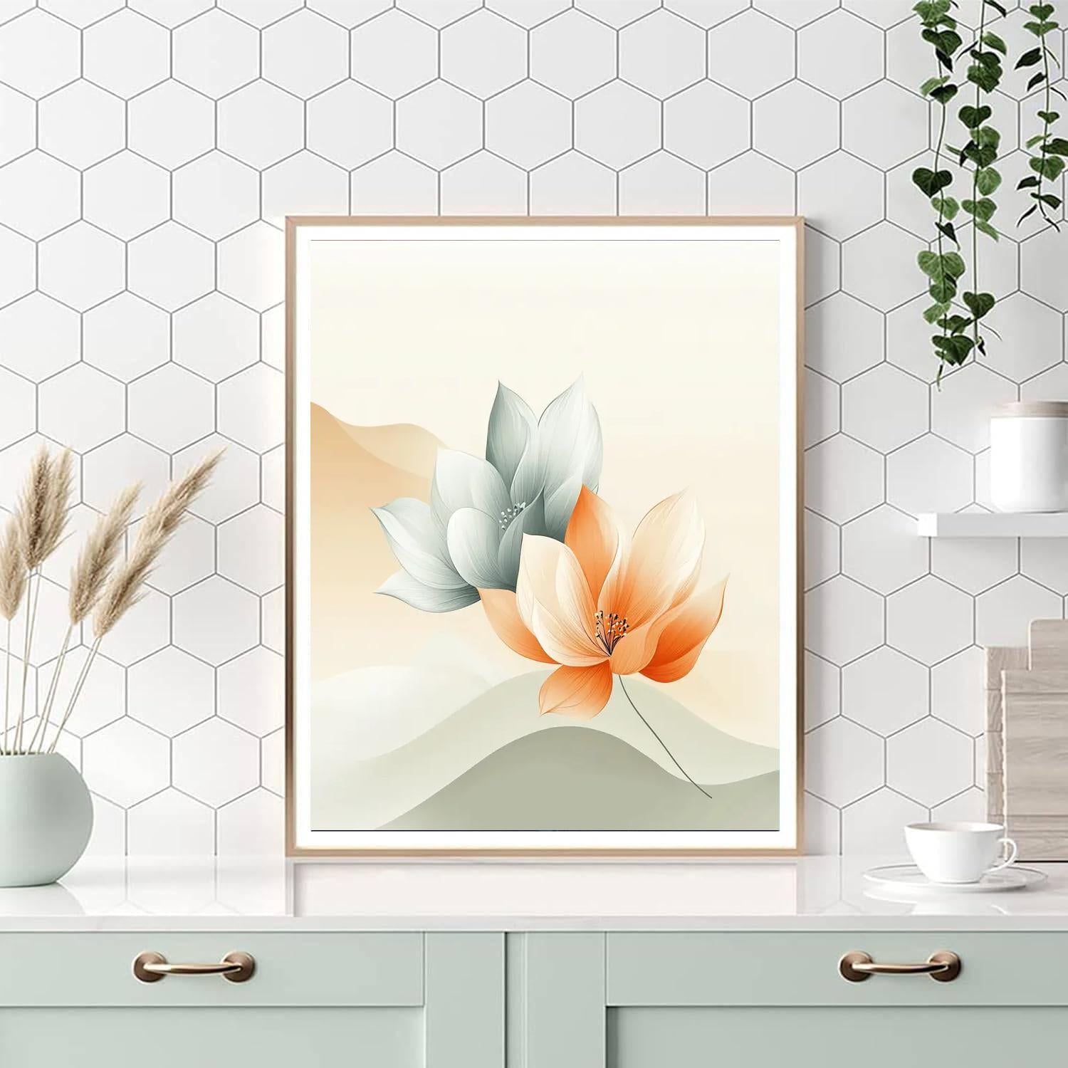 Zhao Mengfu Inspired Echoing Petals  Numbered Painting Kits