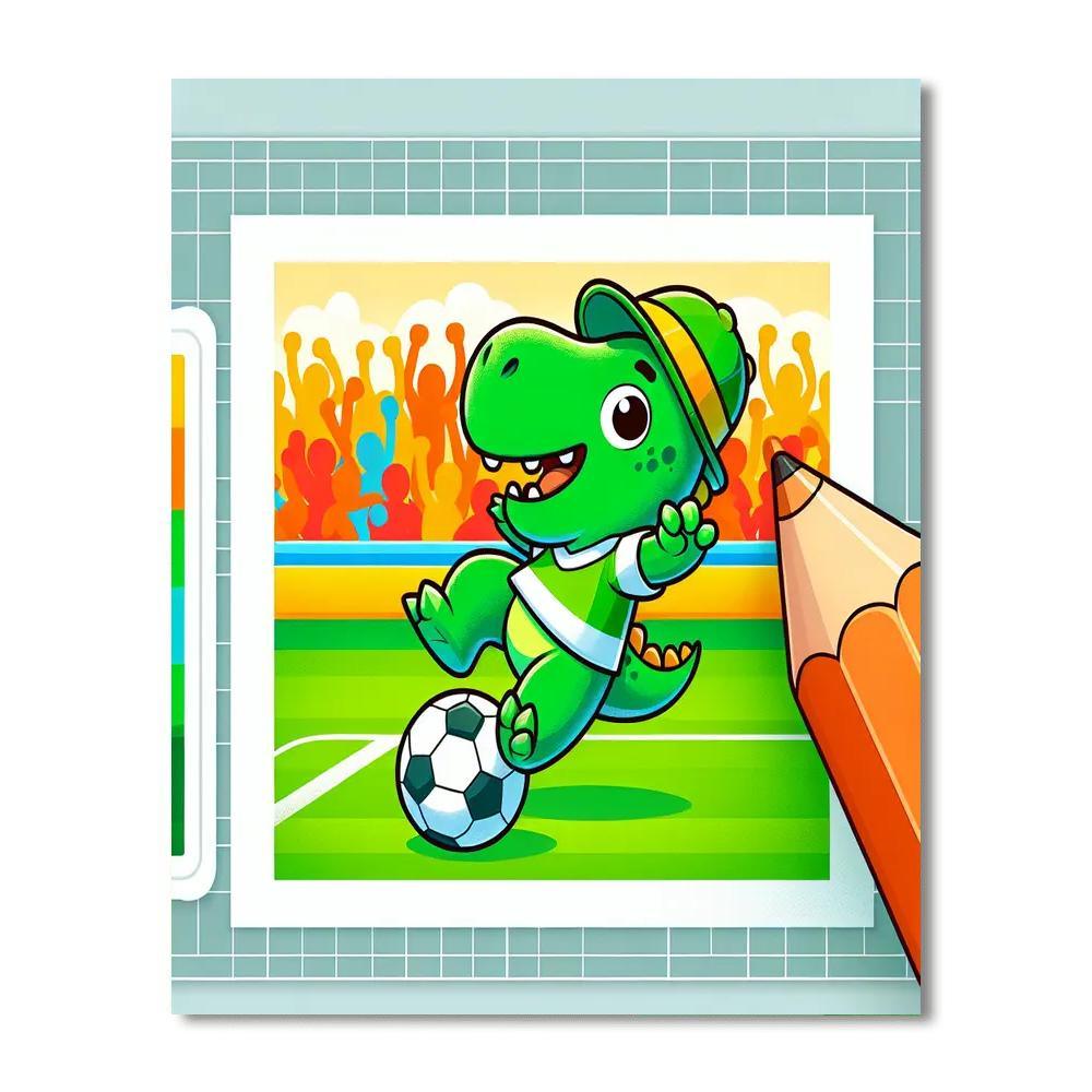 Sporty Dinosaur Paint By Numbers Kits