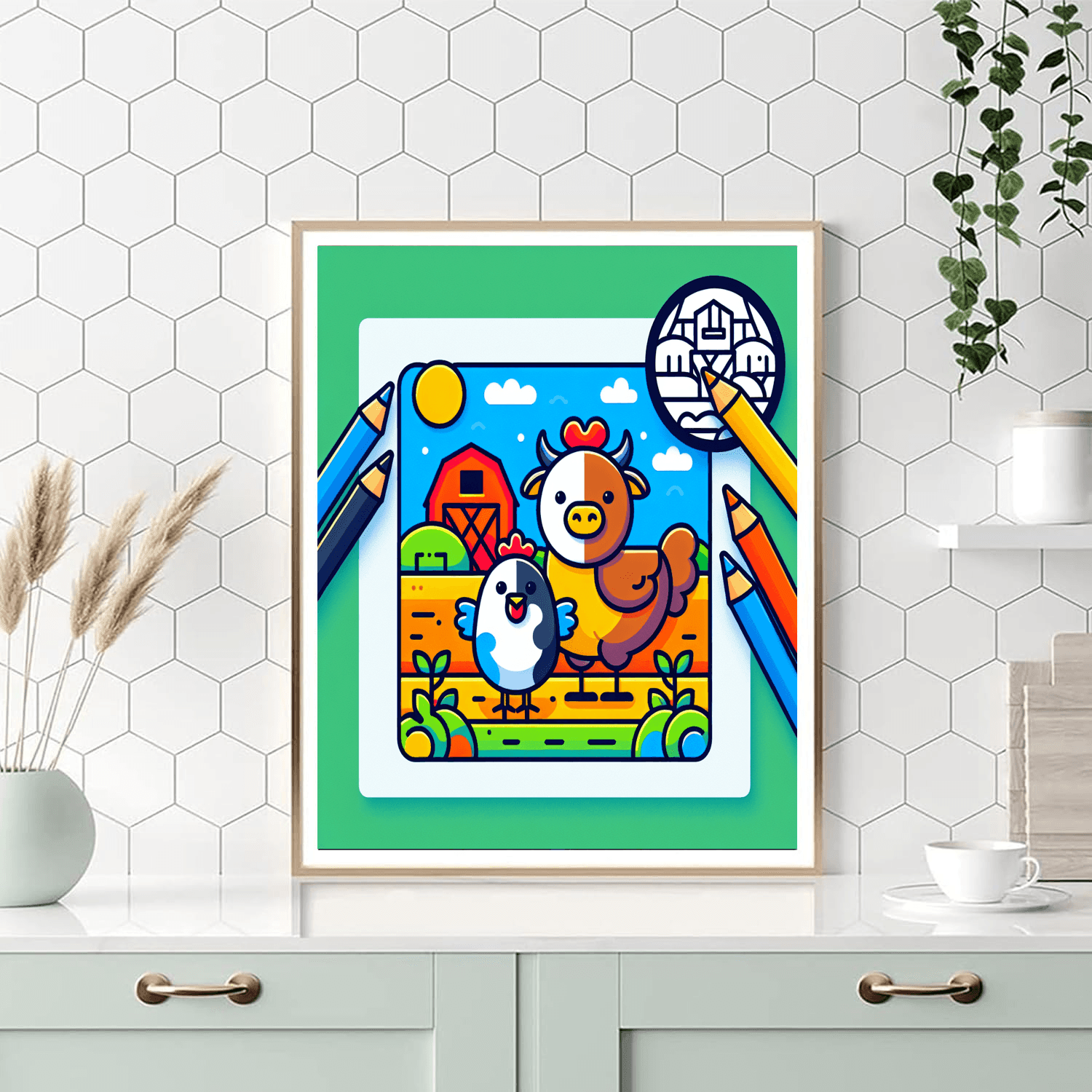 Sunny Farmyard Frolic Paint By Numbers
