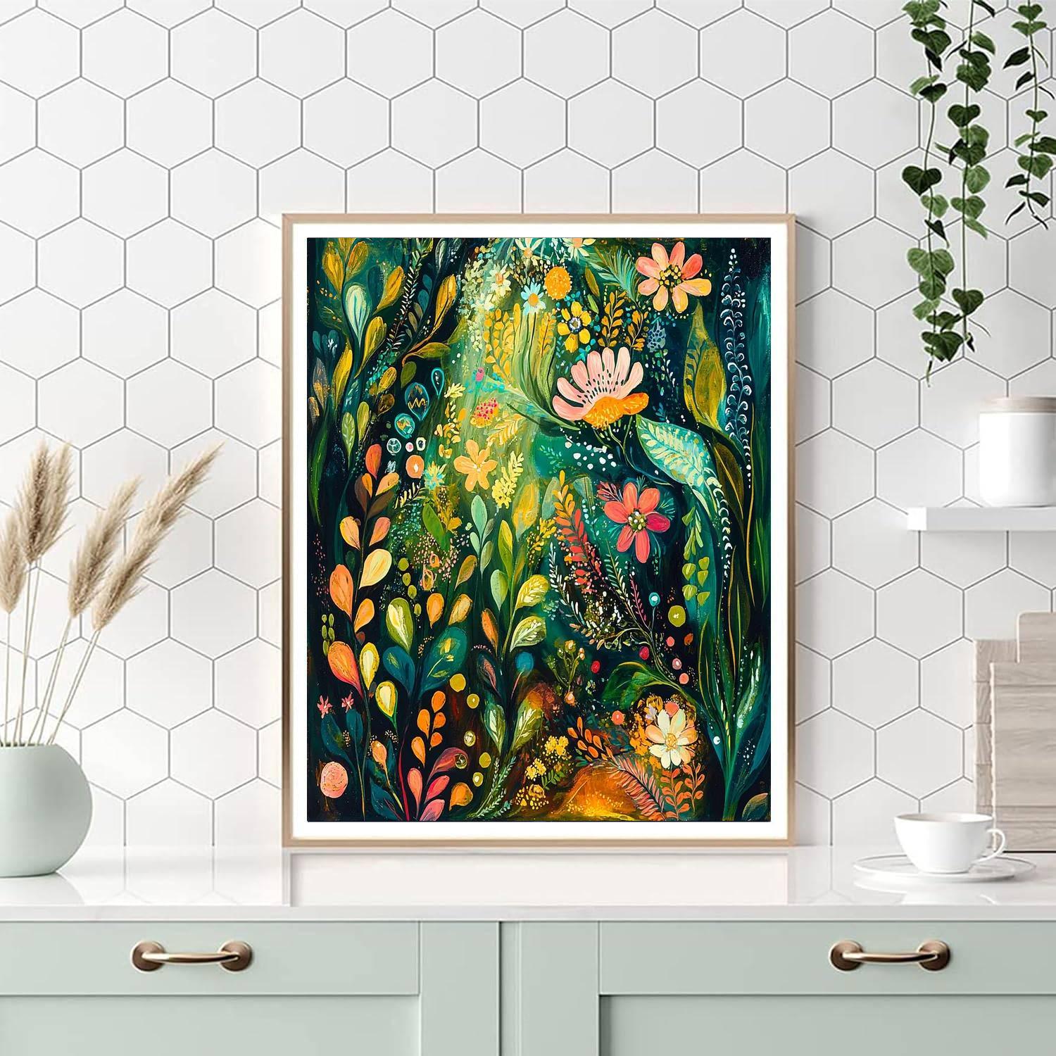 Frida Kahlo Inspired Vibrant Whispers Of Nature  Paint By Numbers Art