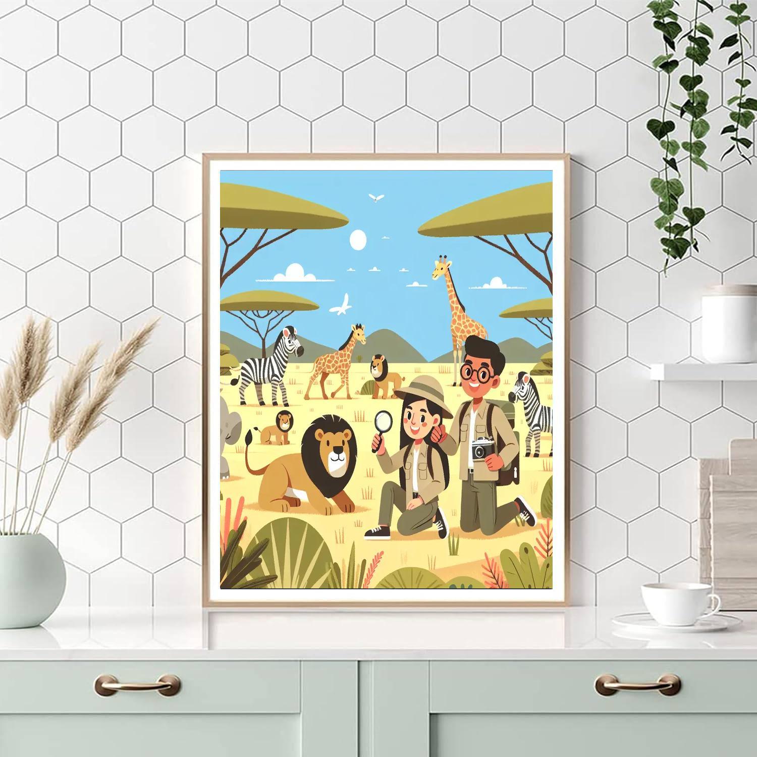 Wildlife Expedition In The Serengeti Paint By Numbers Art