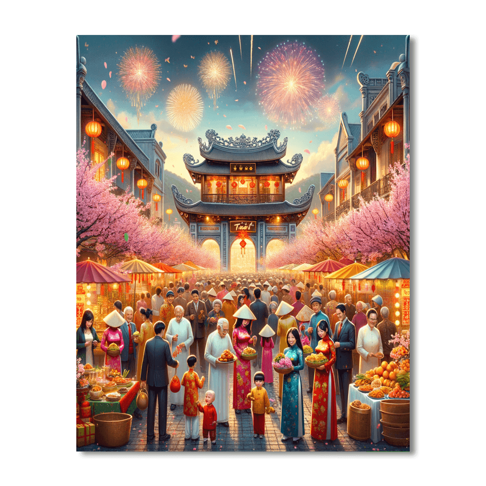Tết Nguyên Đán - Vietnam Paint By Color