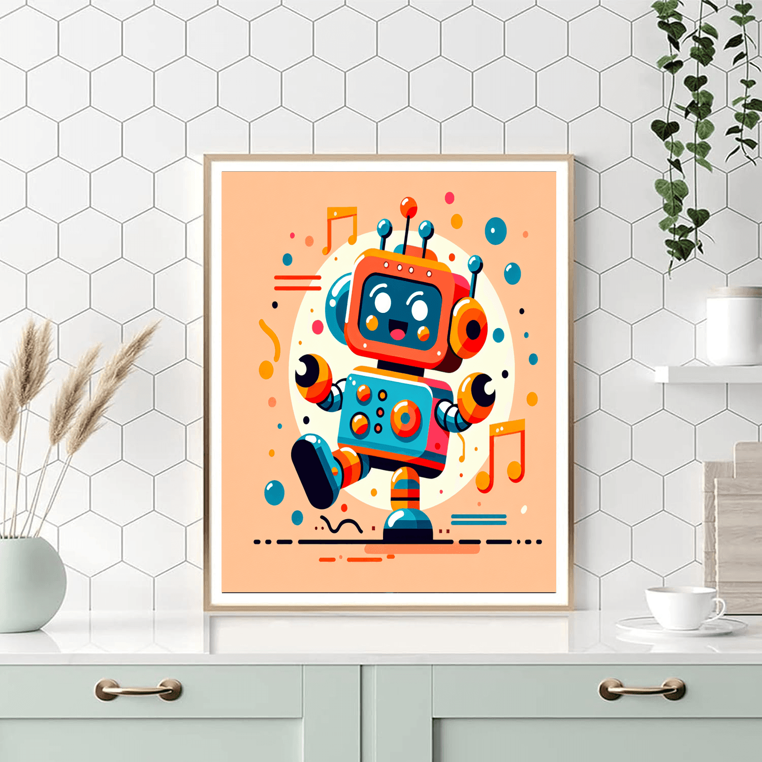 Dancing Robot Paint By Numbers Art