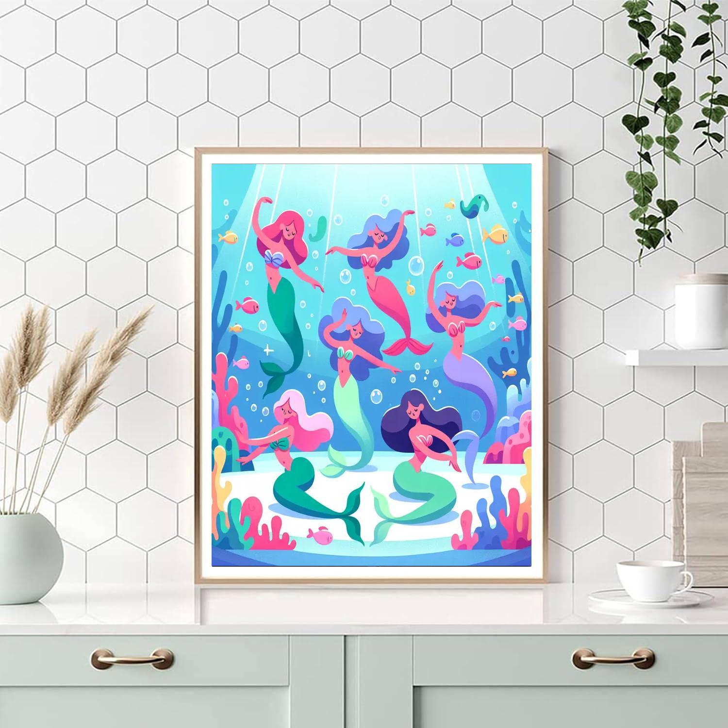 Undersea Mermaid Ballet Paint By Numbers Kits