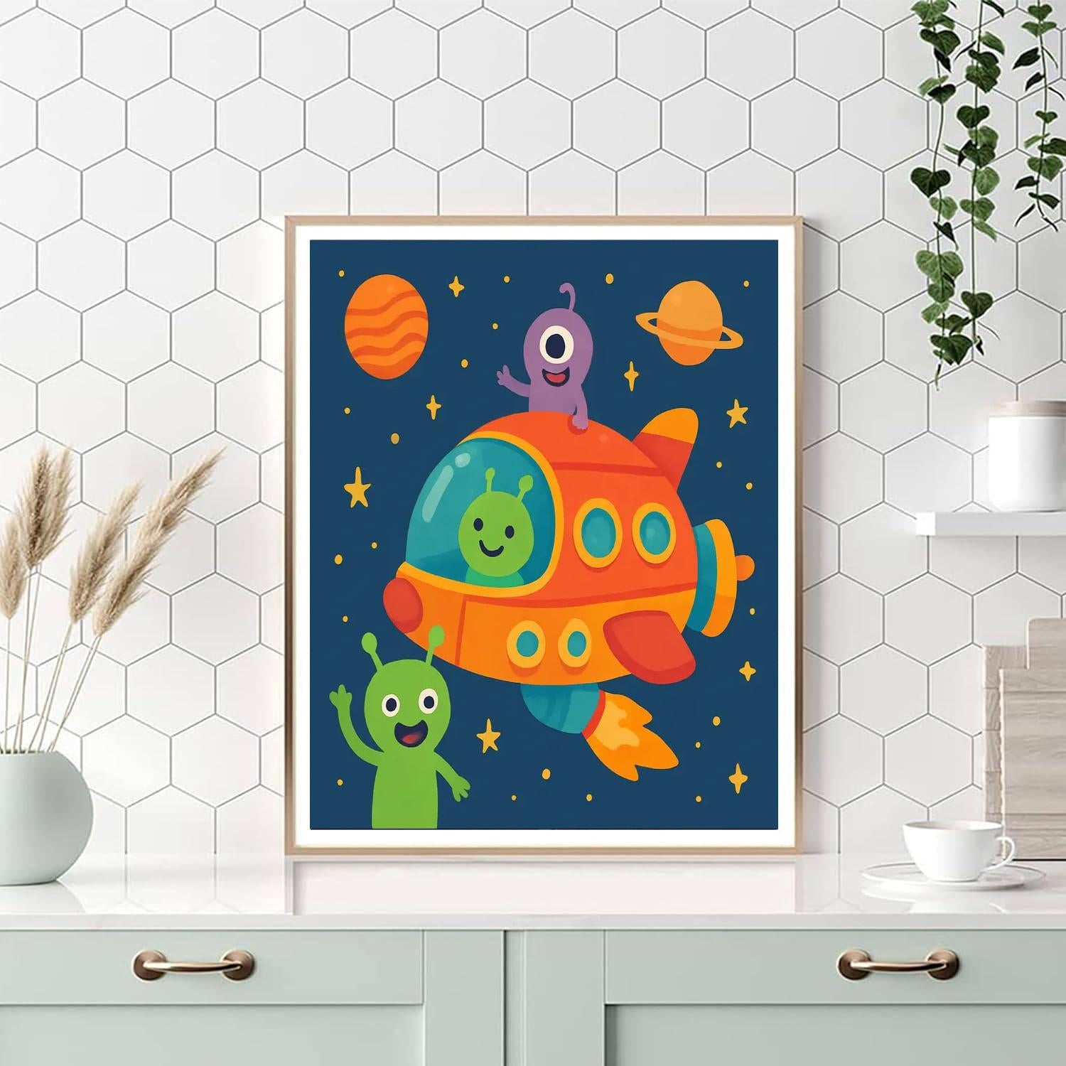 Dreamy Spaceship Paint By Color