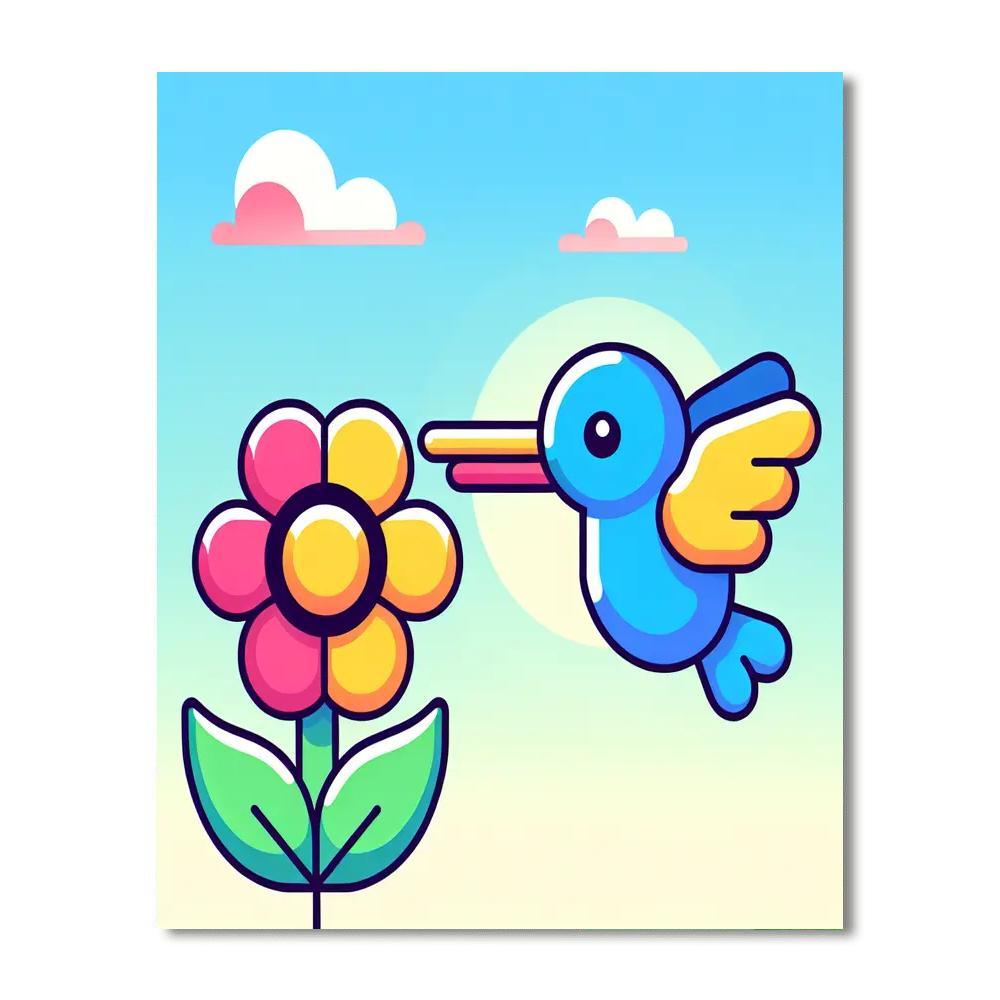 Harmonious Hummingbird Paint By Color