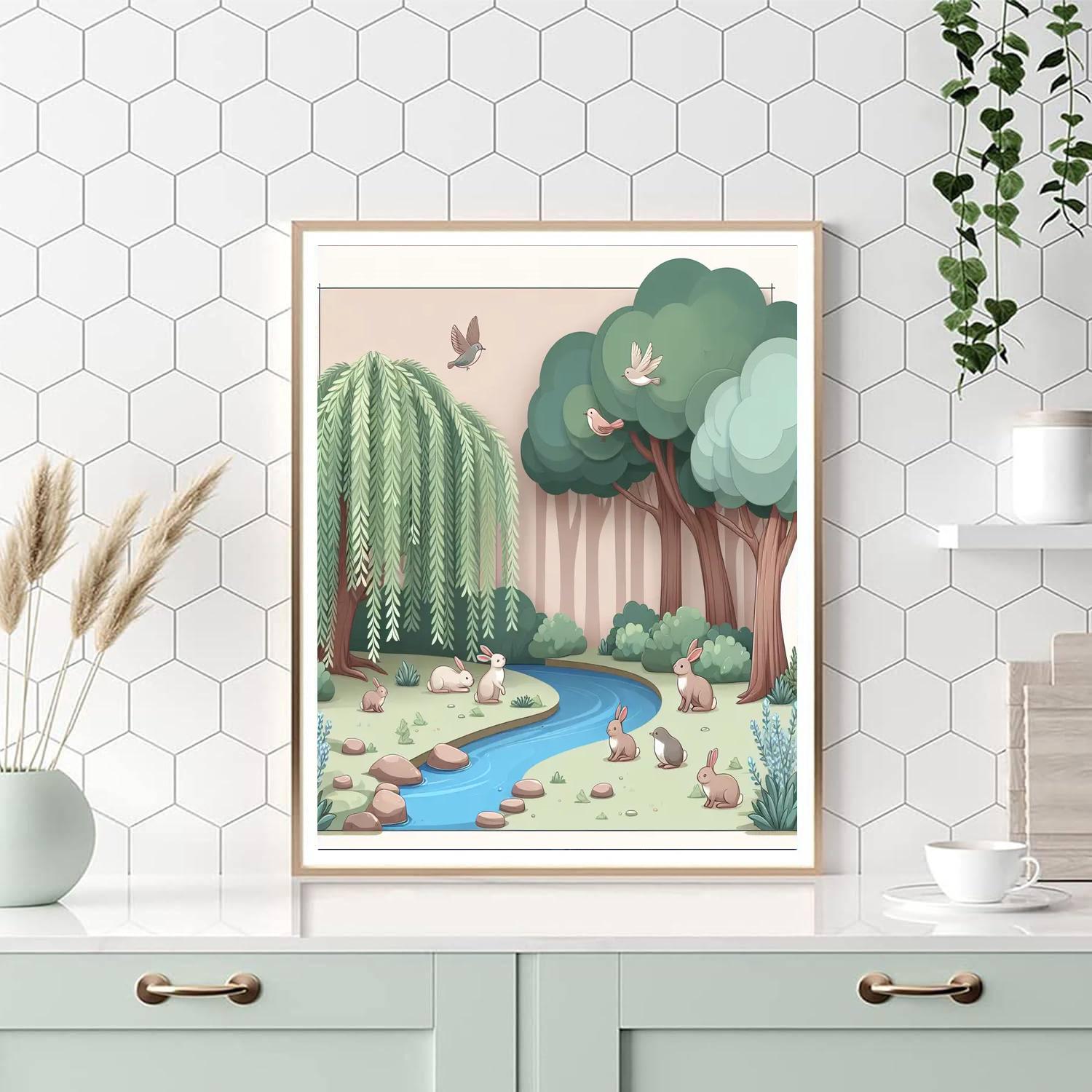 Whispering Willow Woods Painting Number Kit