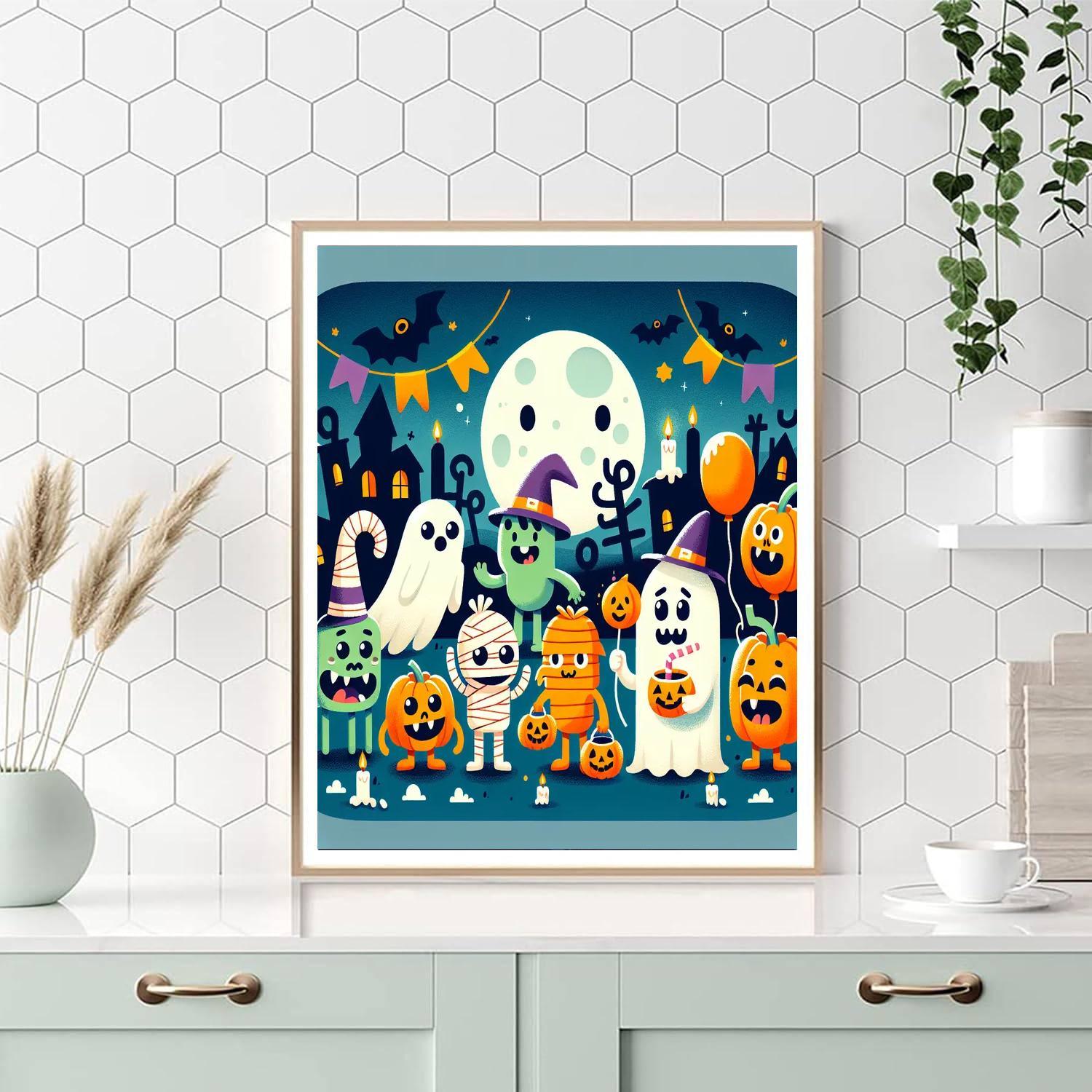 Silly Halloween Monsters Paint By Numbers Kits