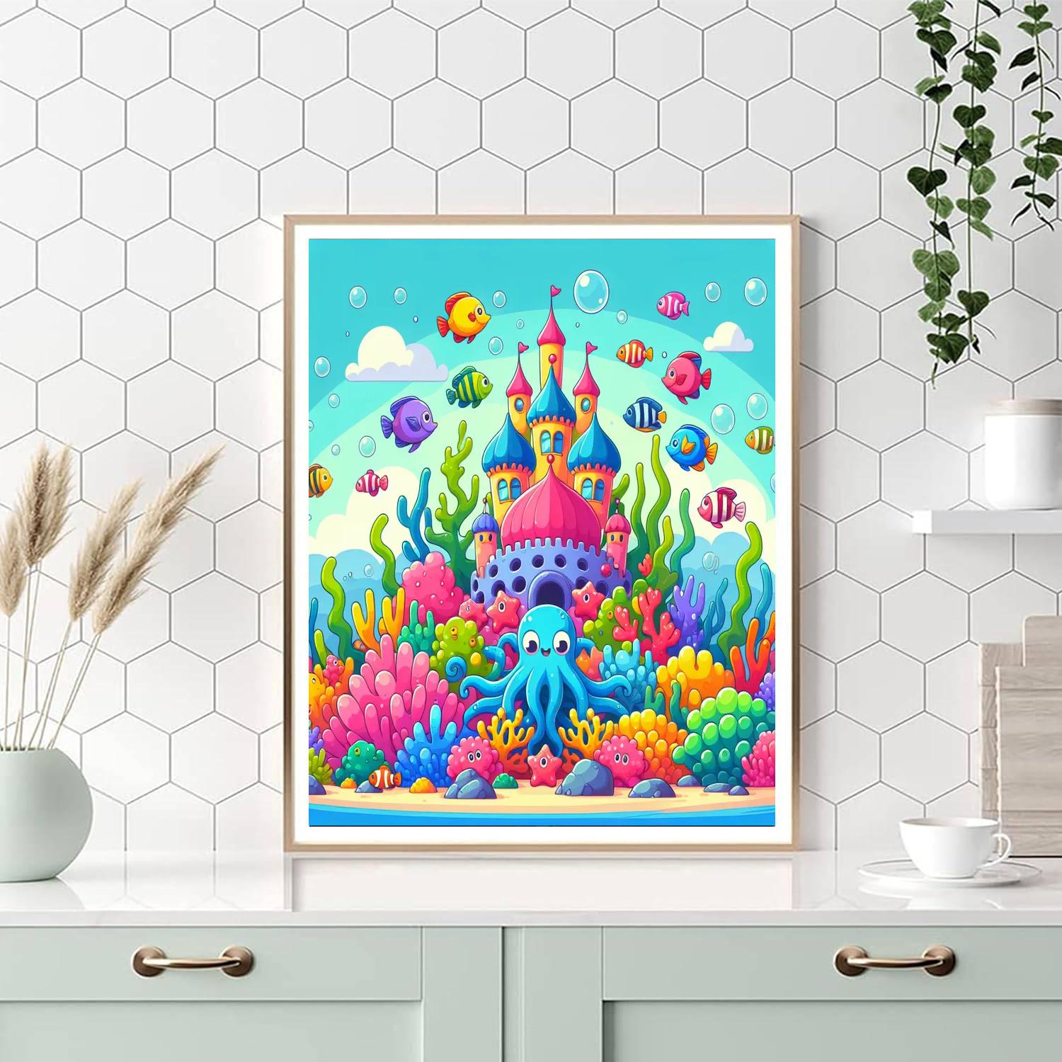Colorful Coral Castle Number Painting