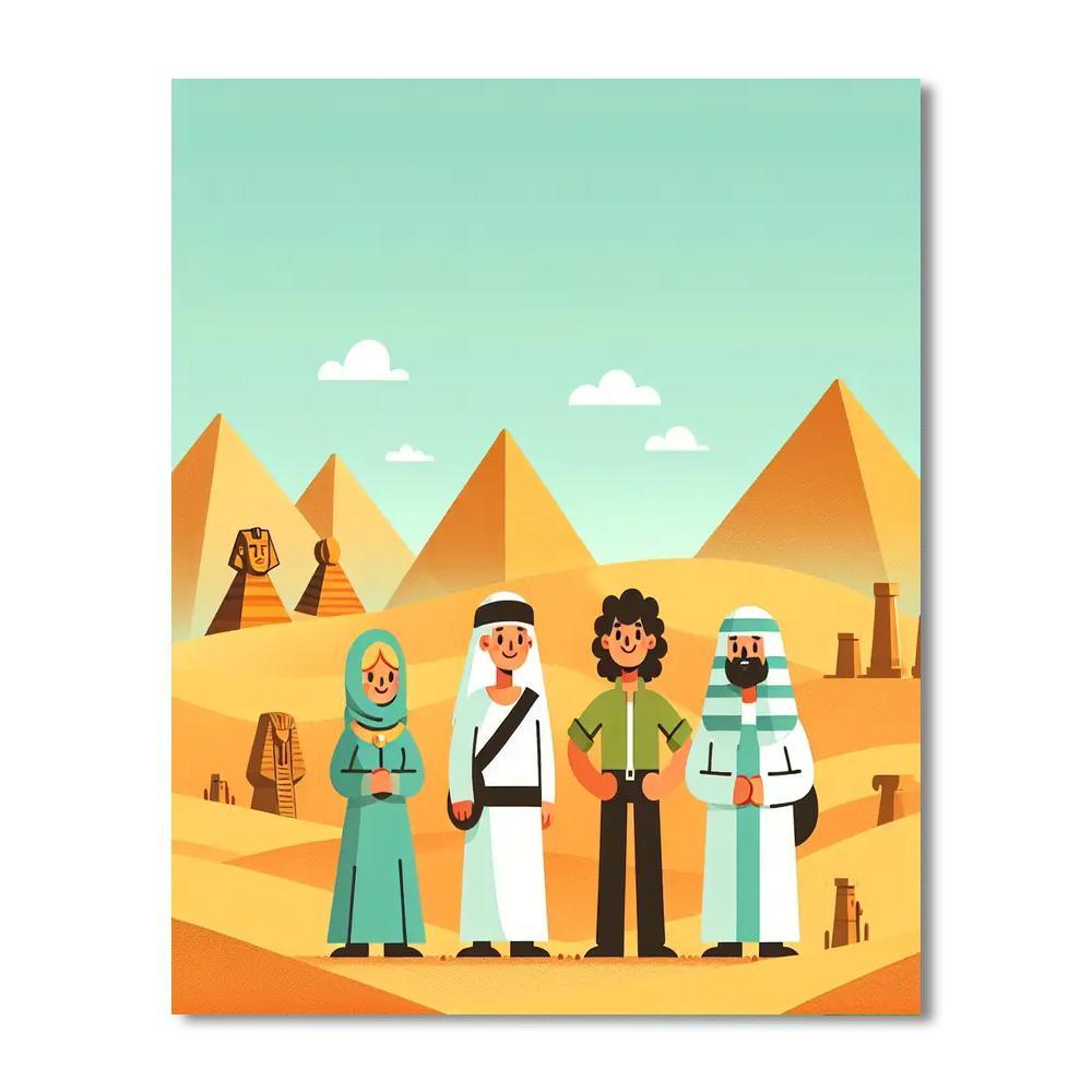 Mystery Of The Desert Pyramid Paint By Numbers Kits