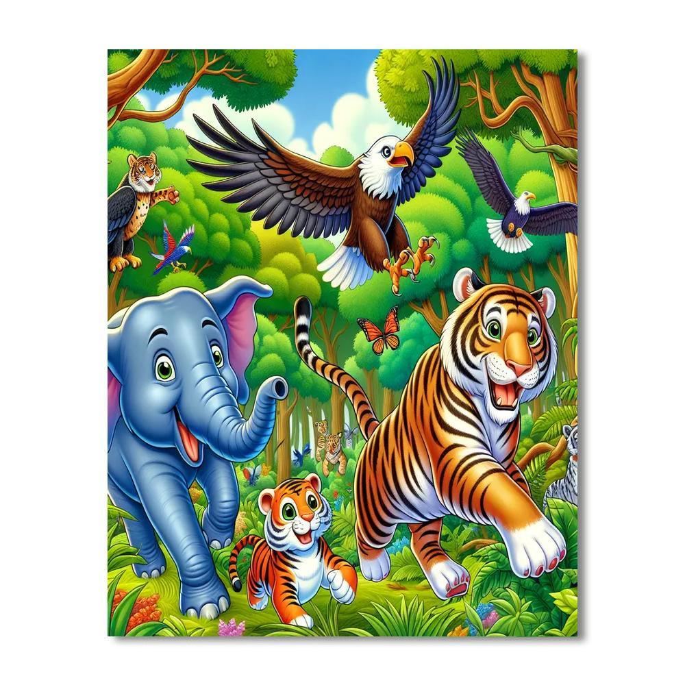 Adventurous Wildlife Journey Numbered Painting Kits