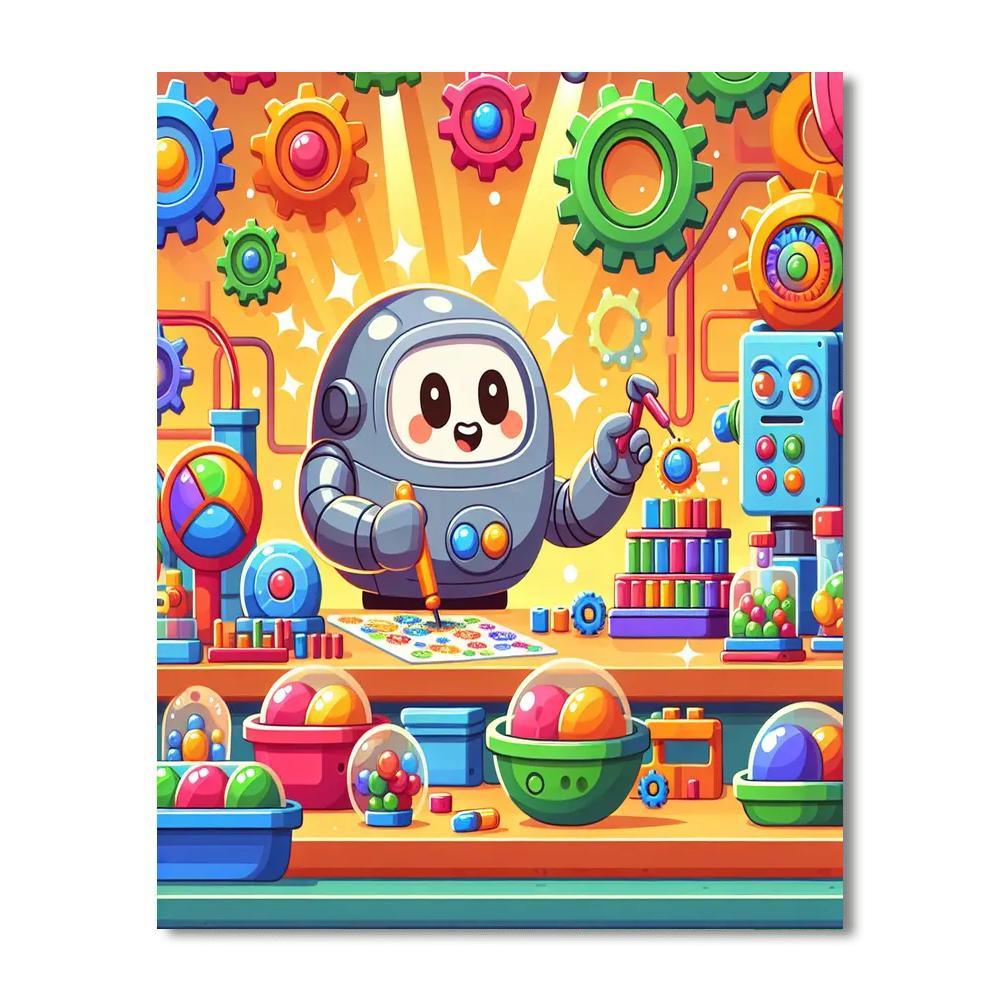 Magical Robot World Numbered Painting Kits
