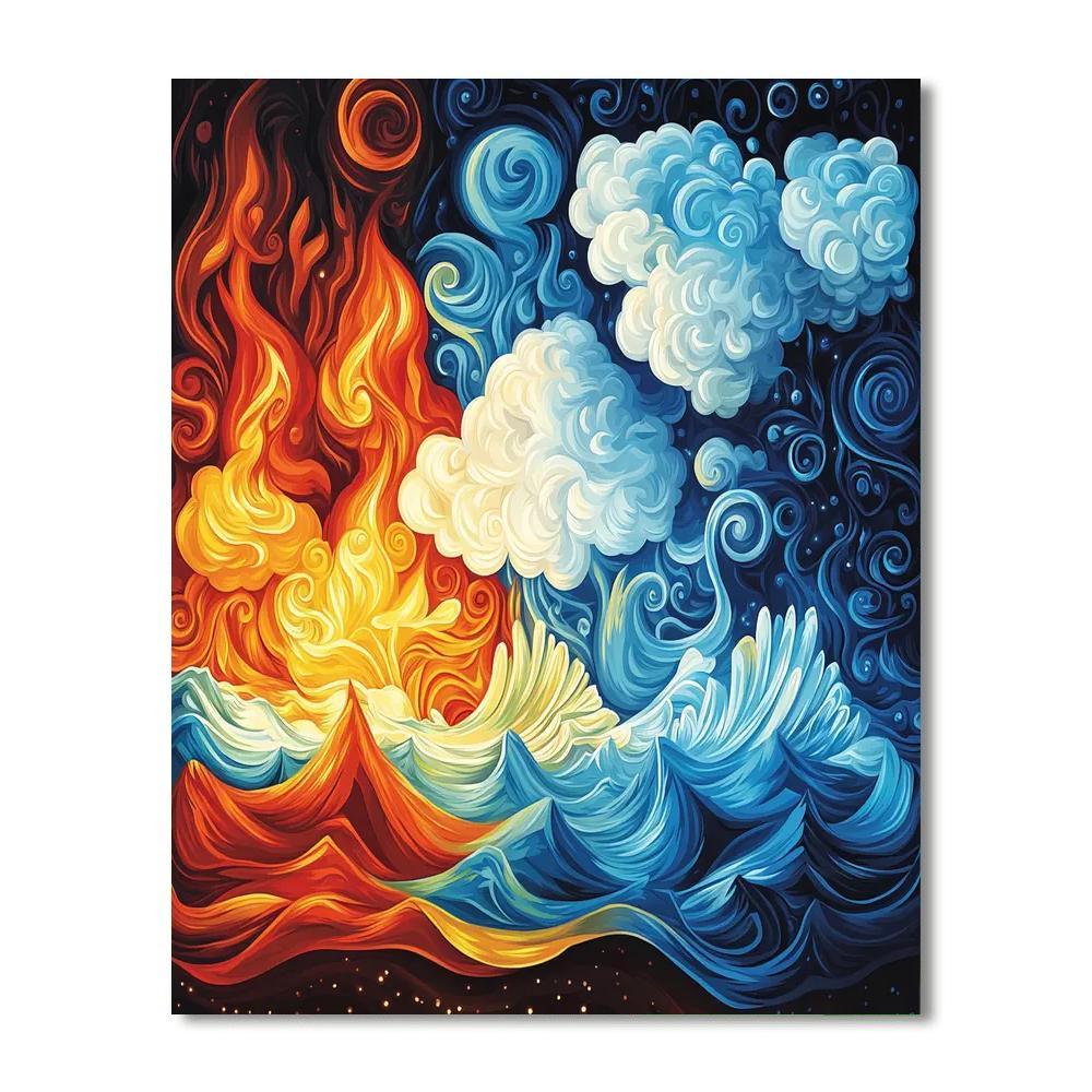 Michelangelo Inspired Elemental Symphony  Paint By Numbers Kits