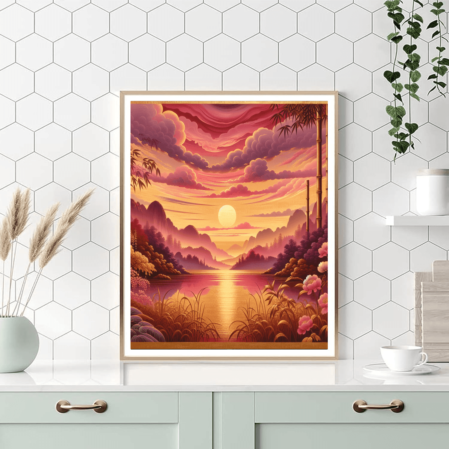 Mystic Eastern Sunrise Number Painting