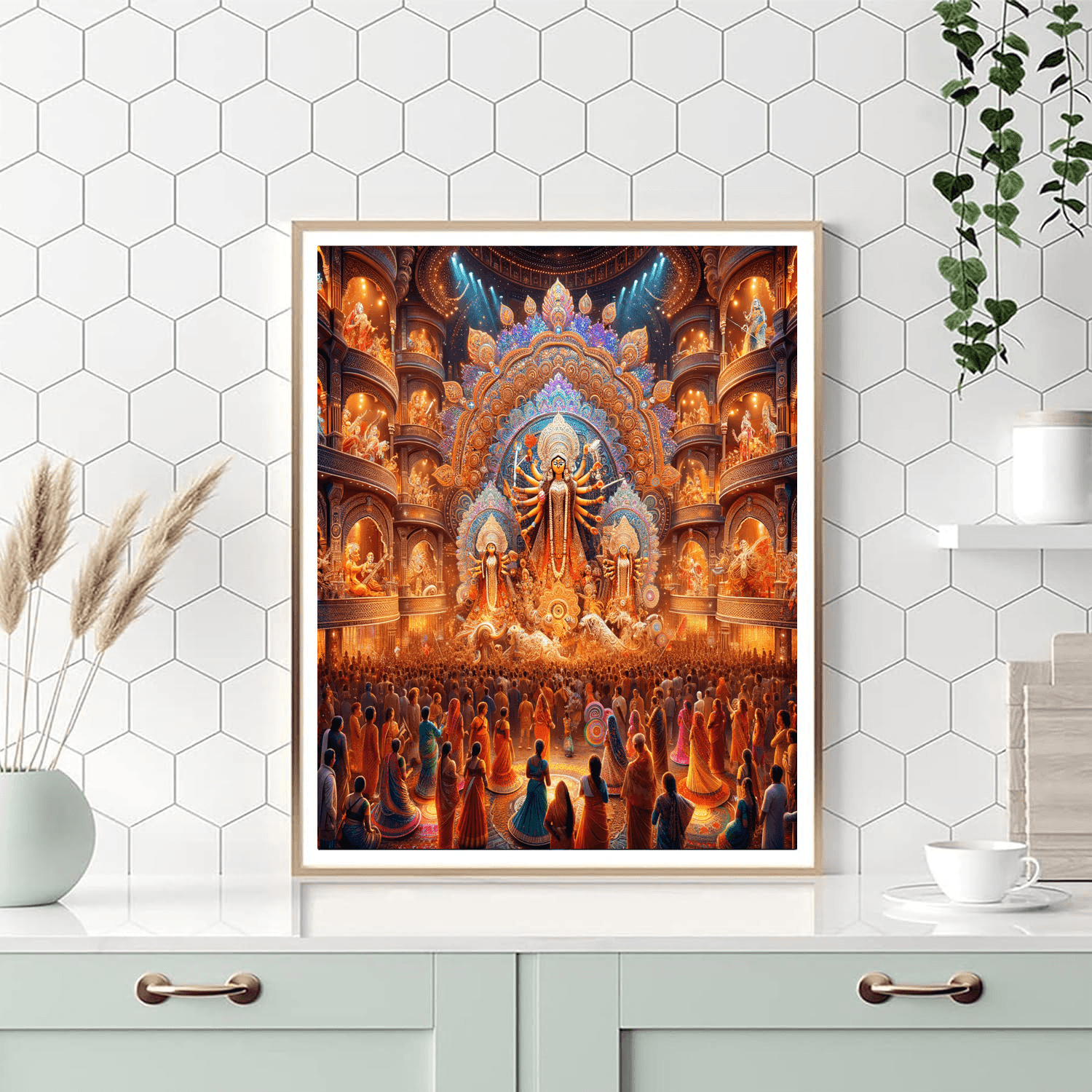 Kolkata Durga Puja - India Paint By Numbers Kits