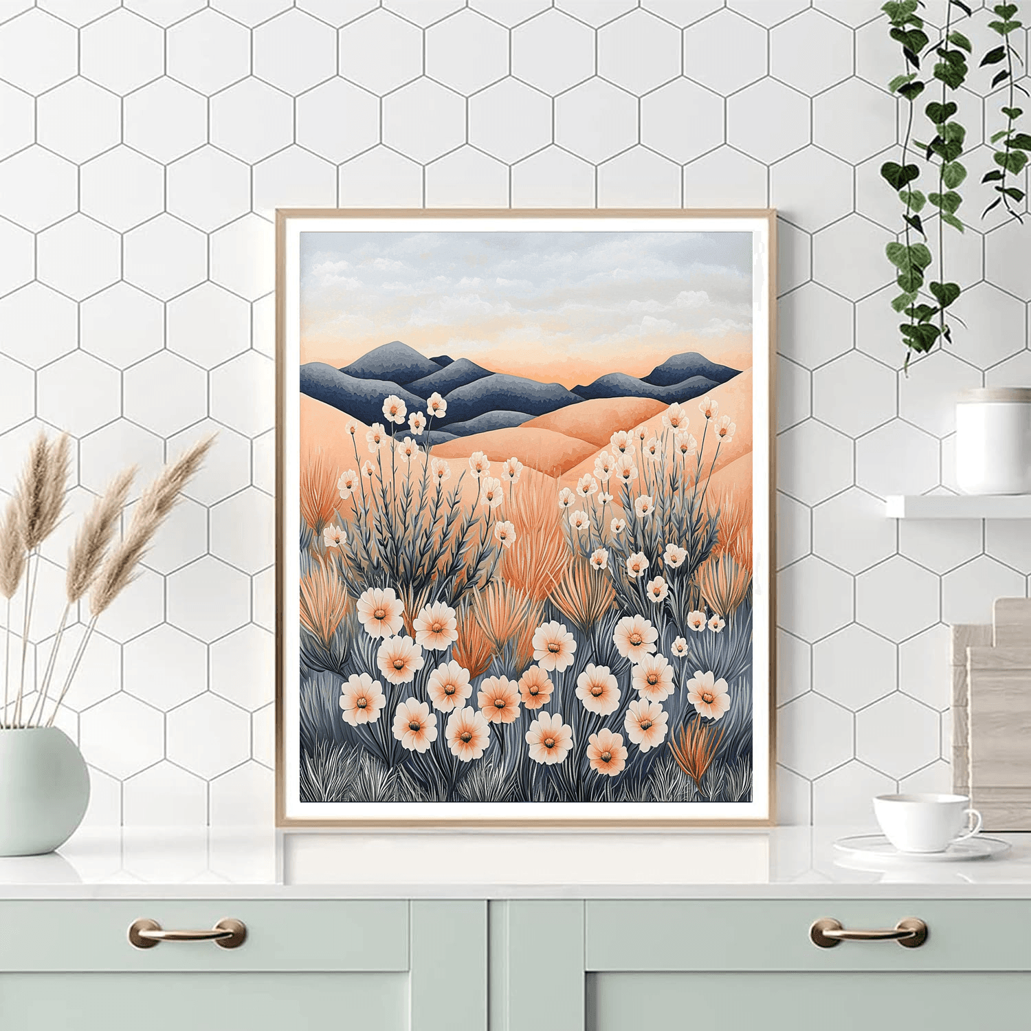 O'Keeffe Inspired Modern Oasis  Paint By Numbers Art