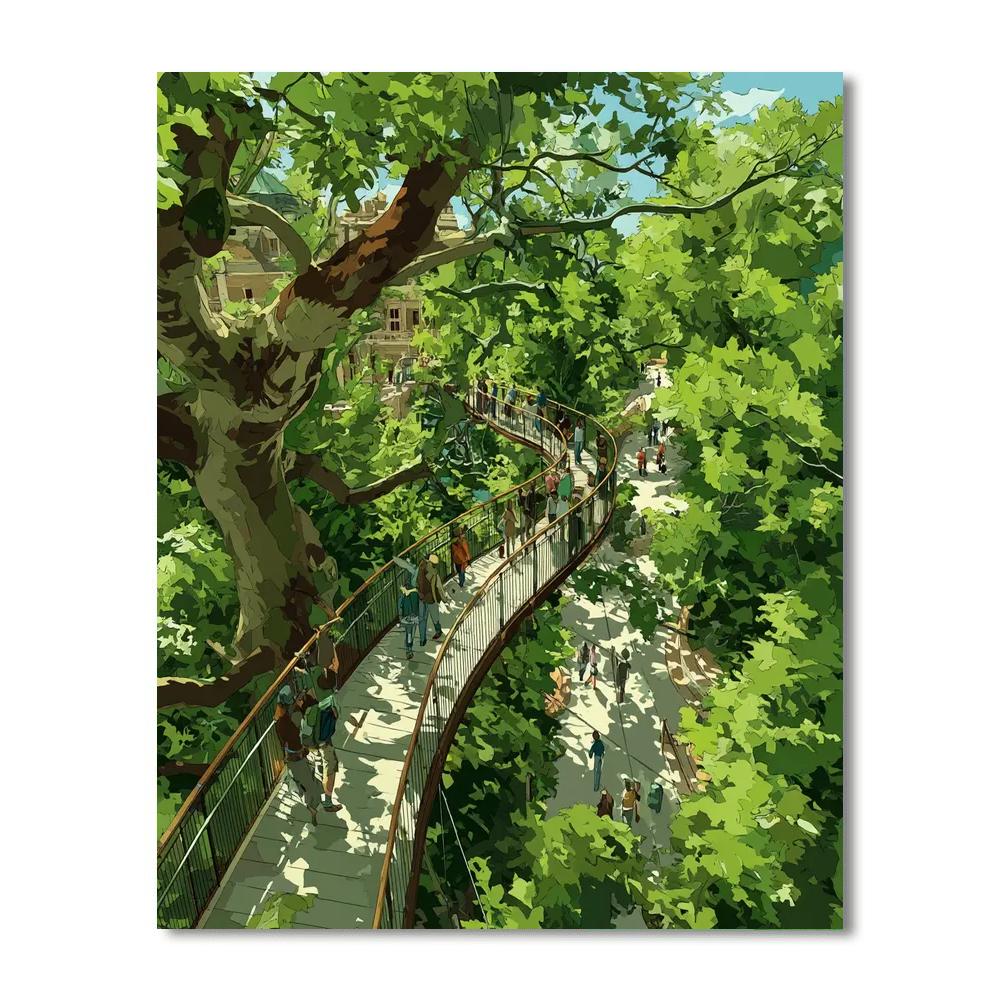 The Treetop Walkway At Kew Gardens DIY Paint By Numbers