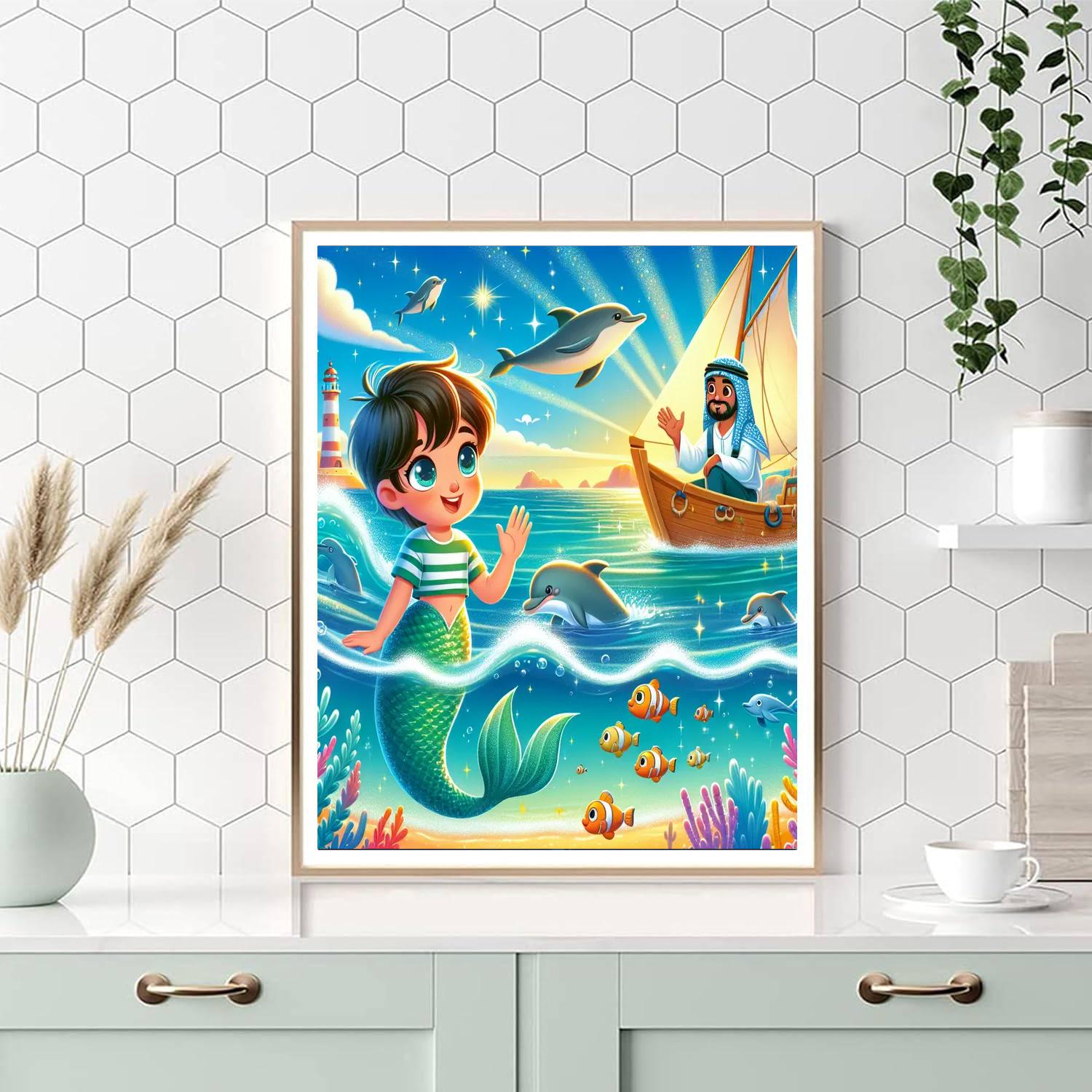 Fantasy Mermaid Voyage Painting Number Kit
