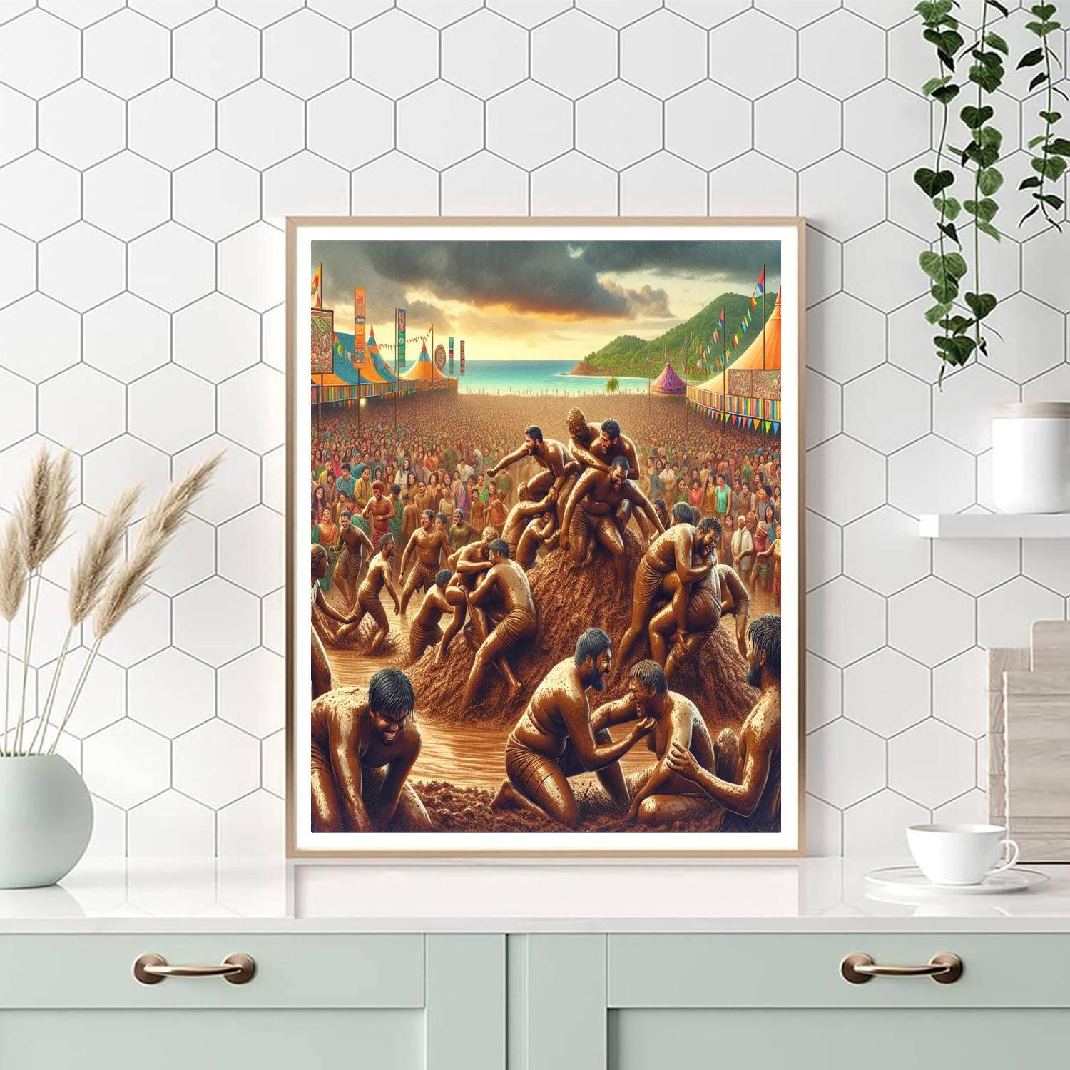 The Boryeong Mud Festival Paint By Numbers Art