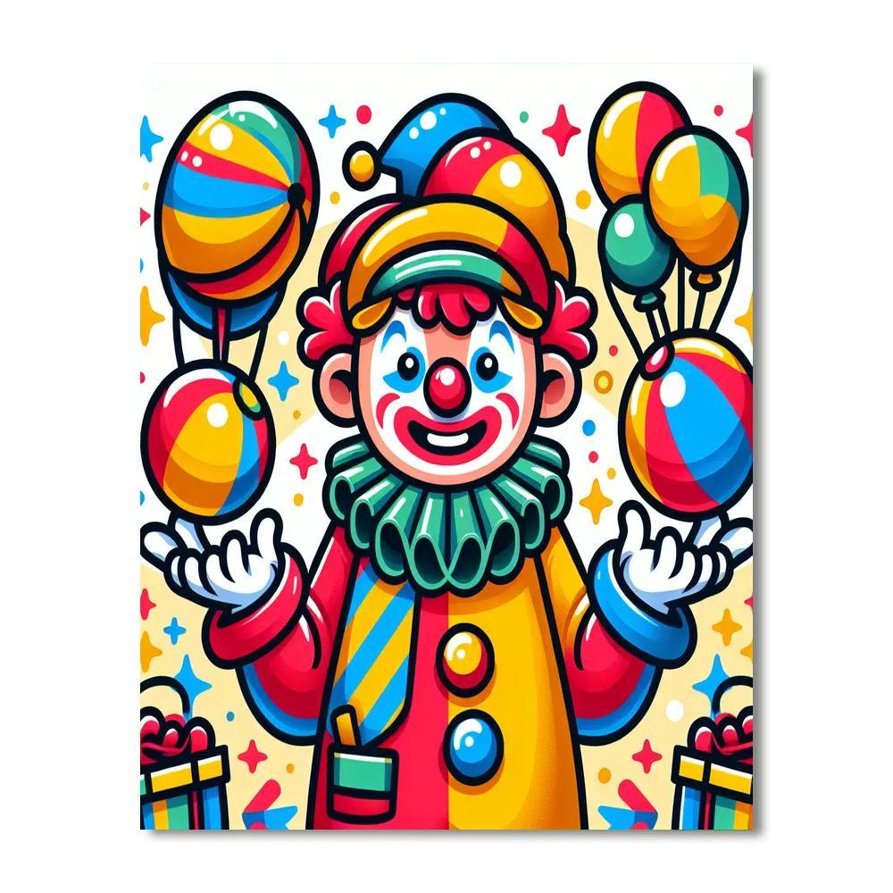 Giggle-box Clown DIY Paint By Numbers