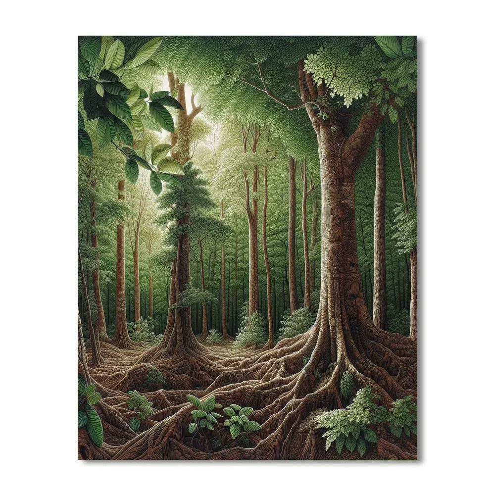 Forest Harmony Retreat Paint By Numbers Art