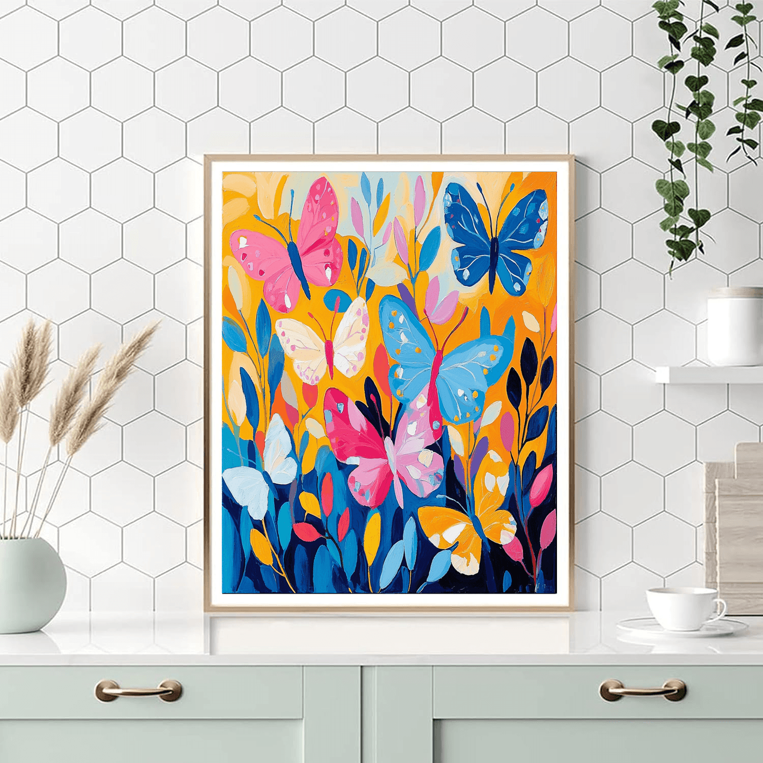 Henri Matisse Inspired Luminous Butterflies  DIY Paint By Numbers