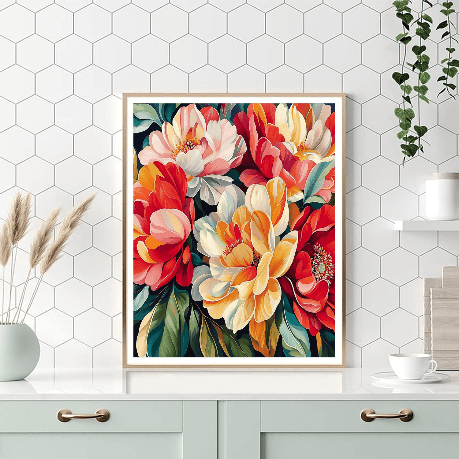 Georgia O'Keeffe Inspired Summer Blooms  DIY Paint By Numbers