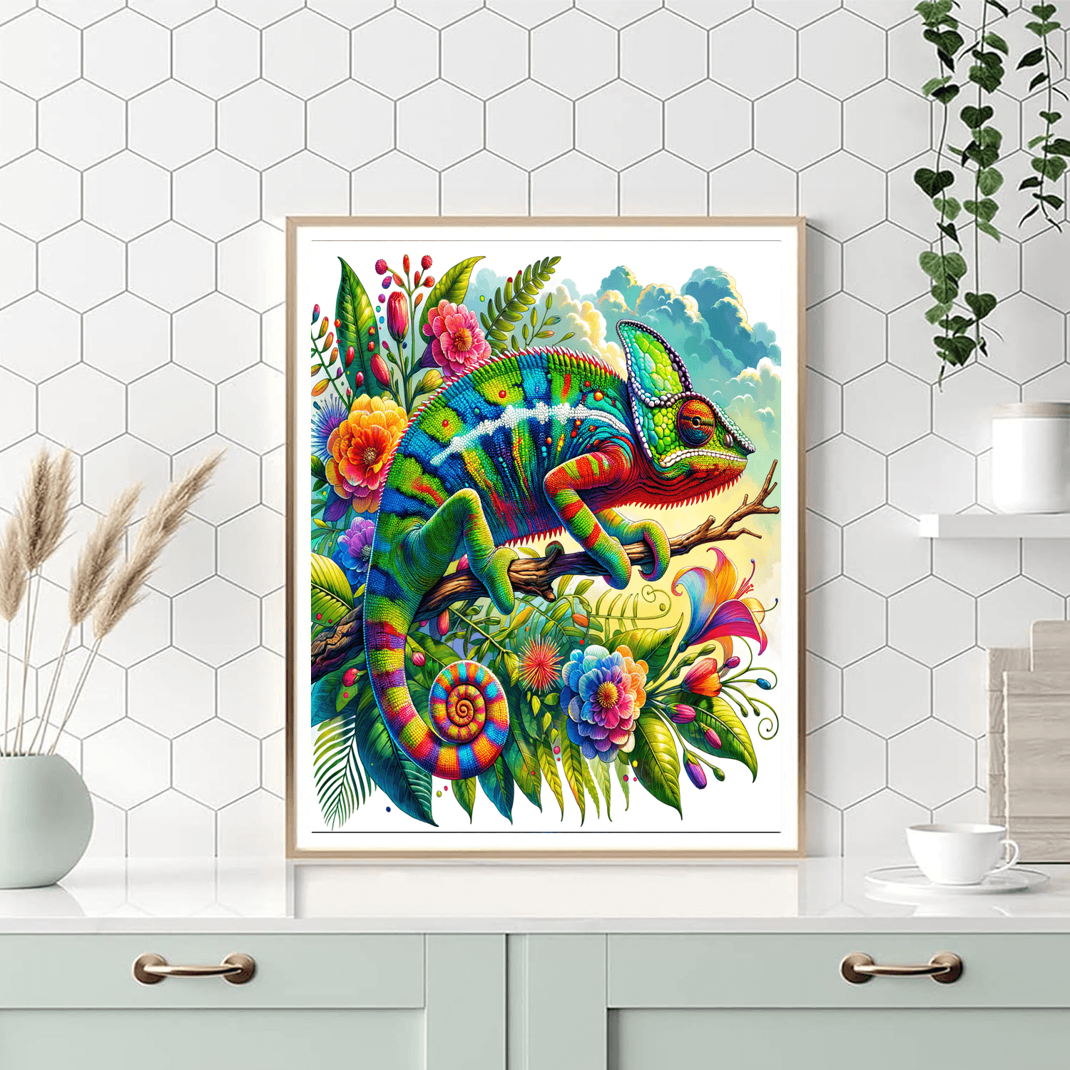Charming Chameleon - DIY Painting By Numbers Kit